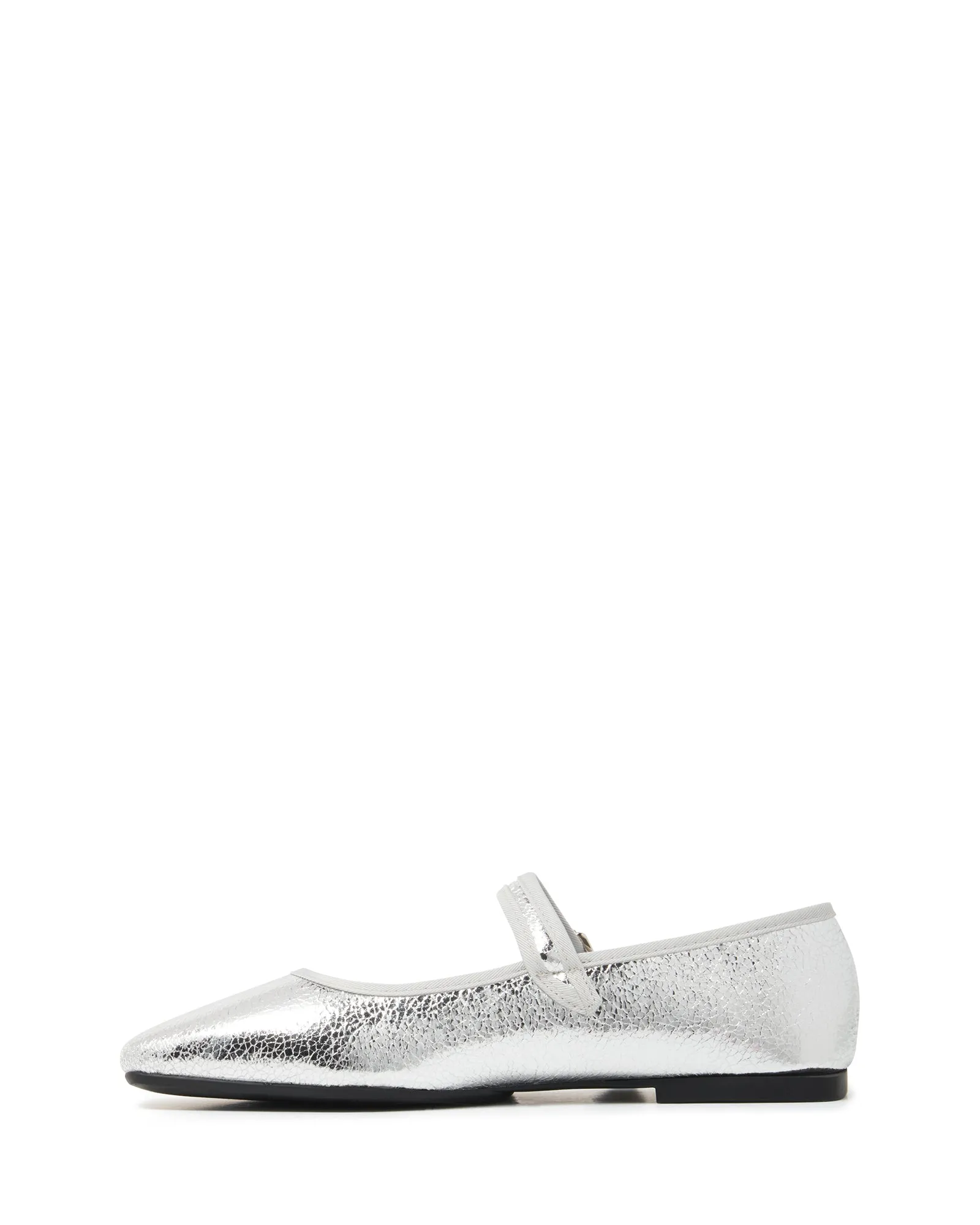 Faze Ballet Flat Silver Metallic