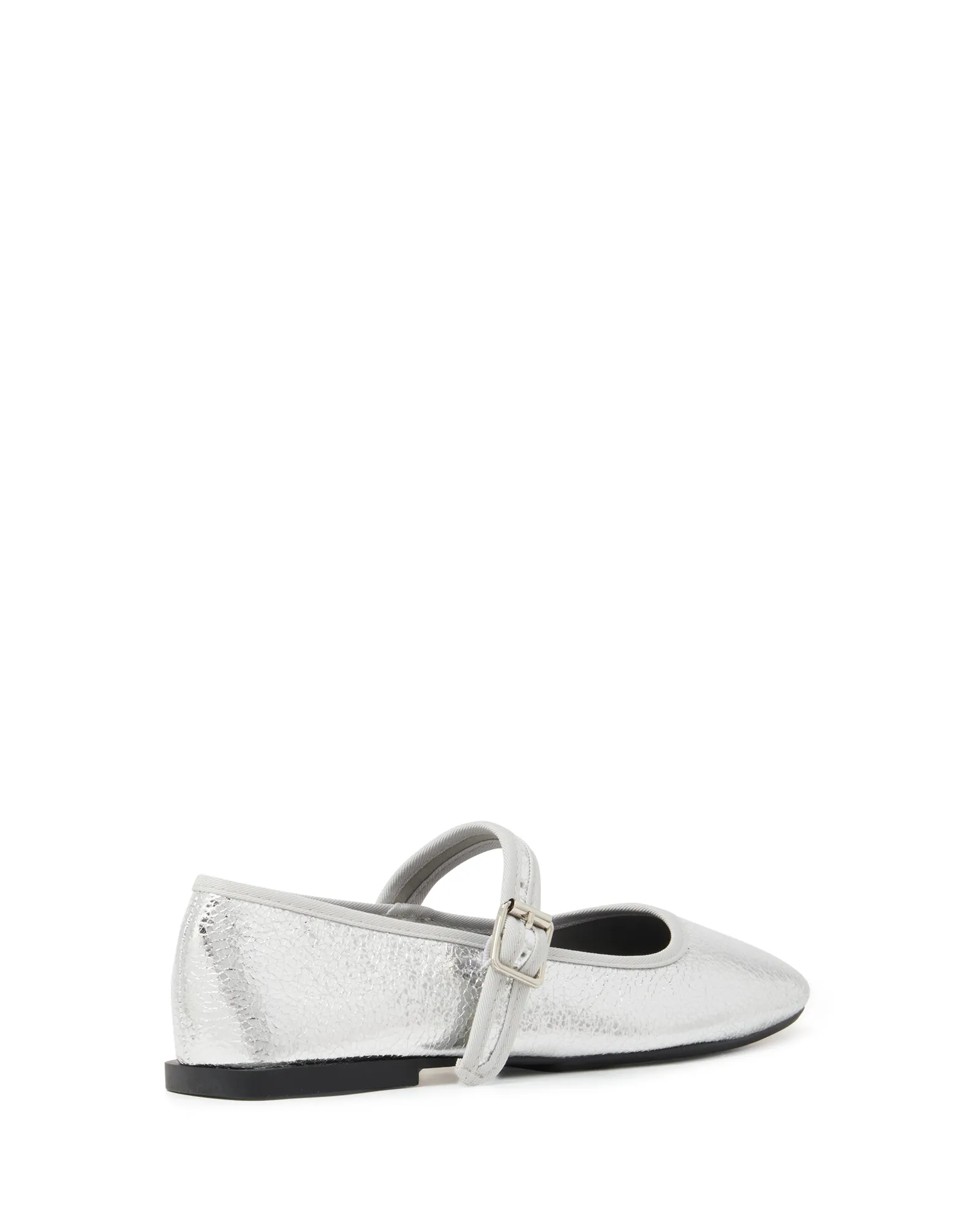 Faze Ballet Flat Silver Metallic