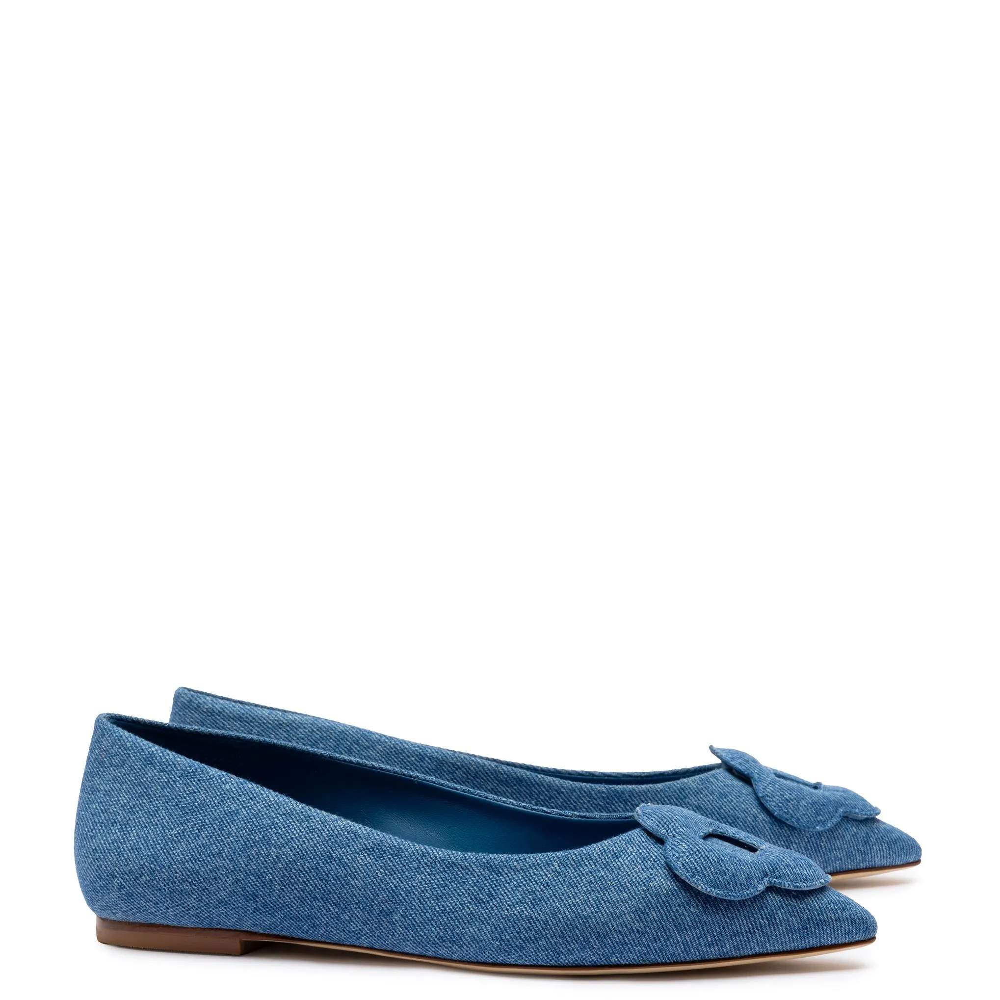 Flora Ballet Flat In Blue Denim