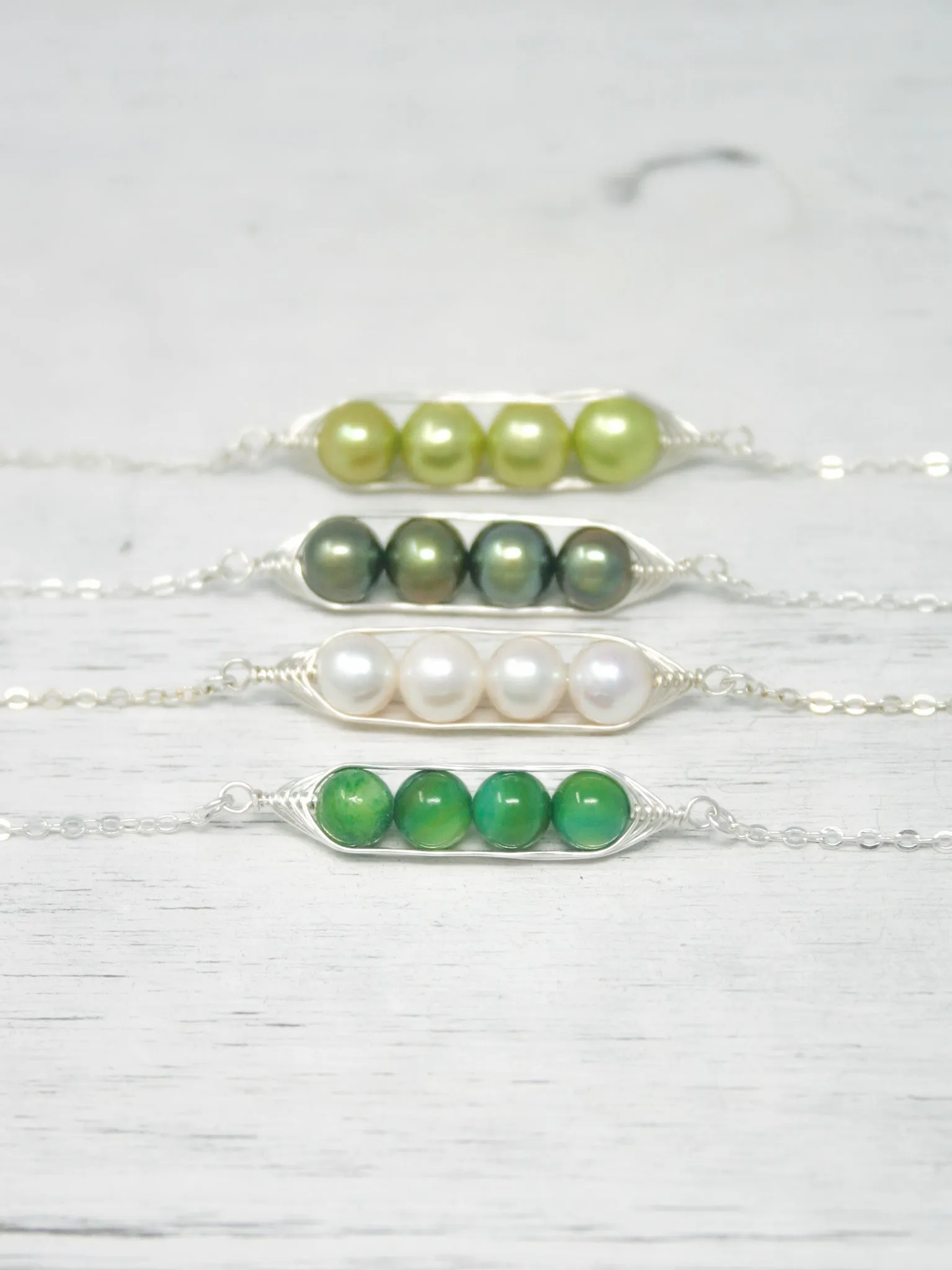 Four peas in a pod bracelet [made to order]