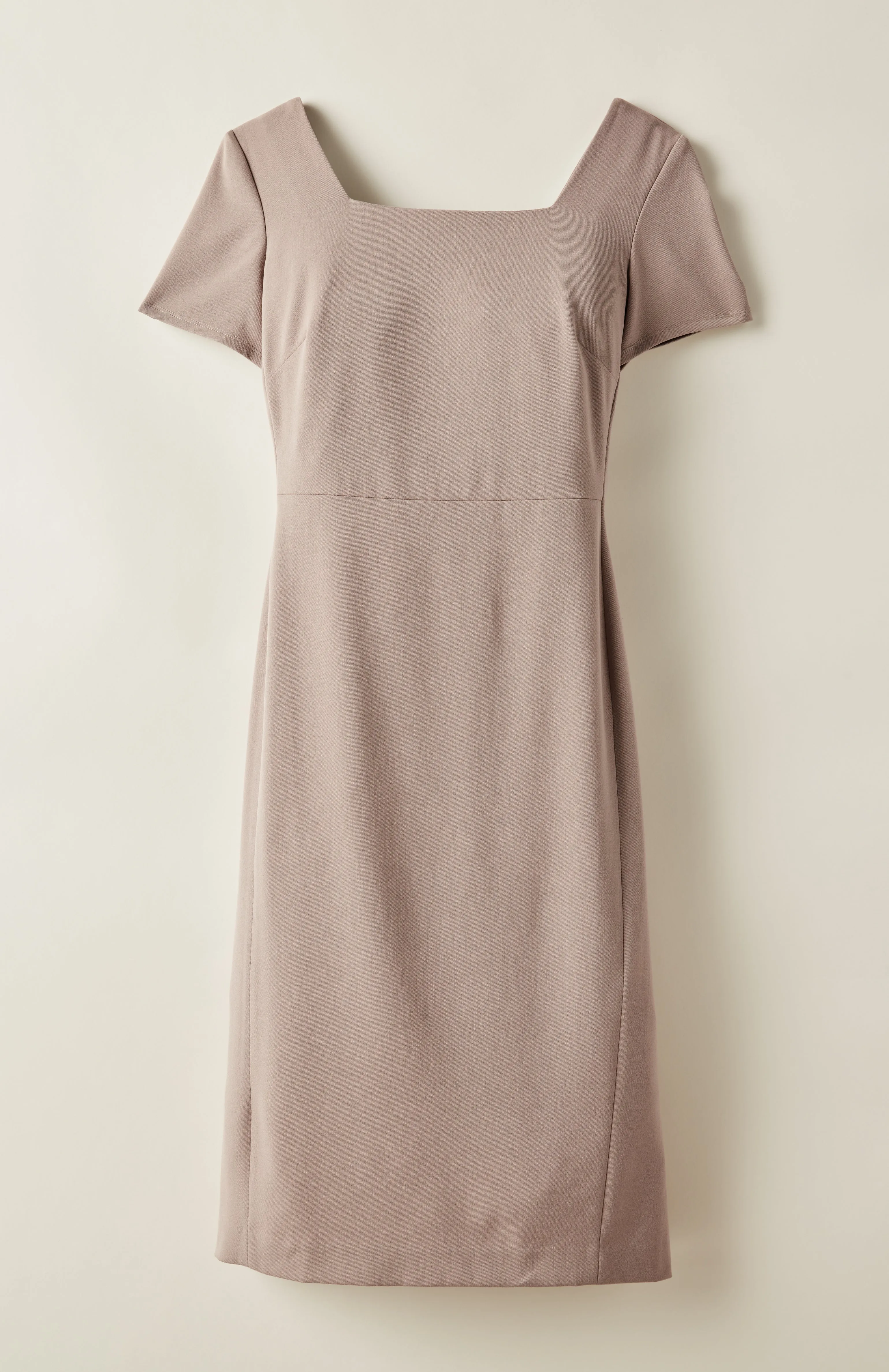 Gabardine Square Neck Dress