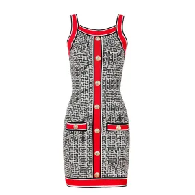 Geometrical Pattern Mini Dress