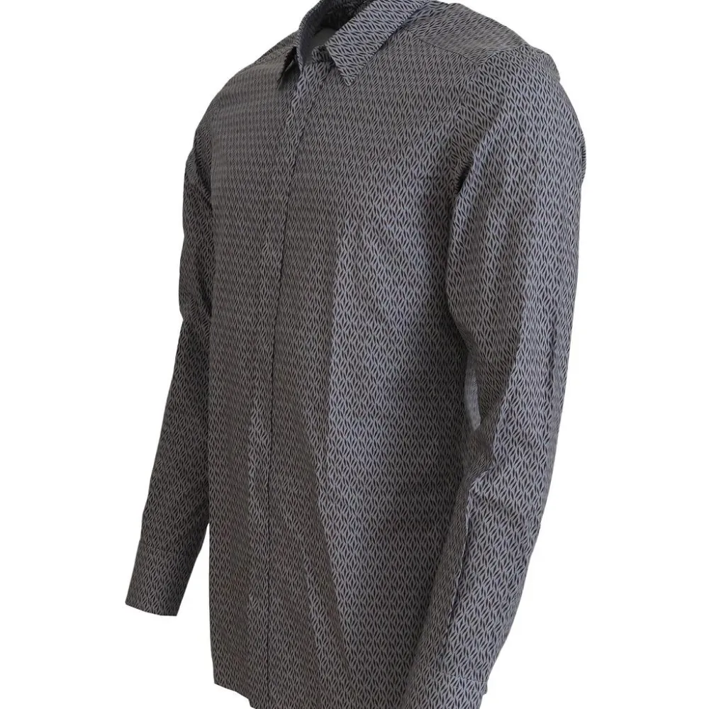 Gray Brown GOLD Slim Fit Dress Formal Shirt