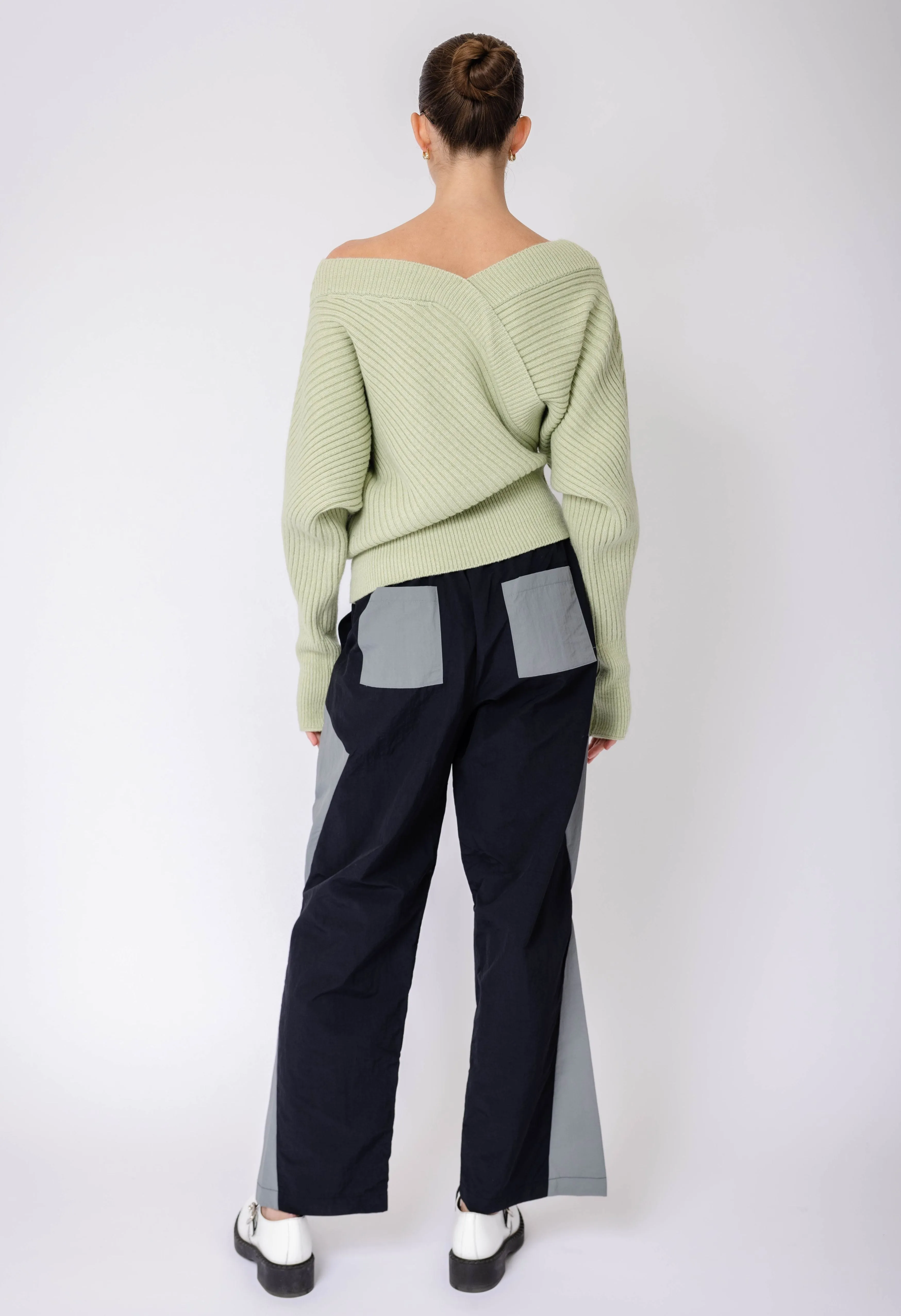 Heidi Crossbody Sweater in Sage