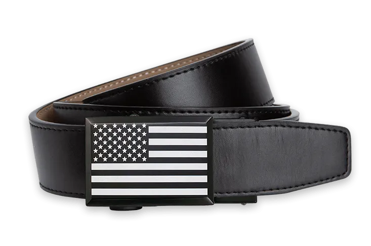 Heritage Classic USA Flag Black, 1 3/8 Strap, Dress Belt