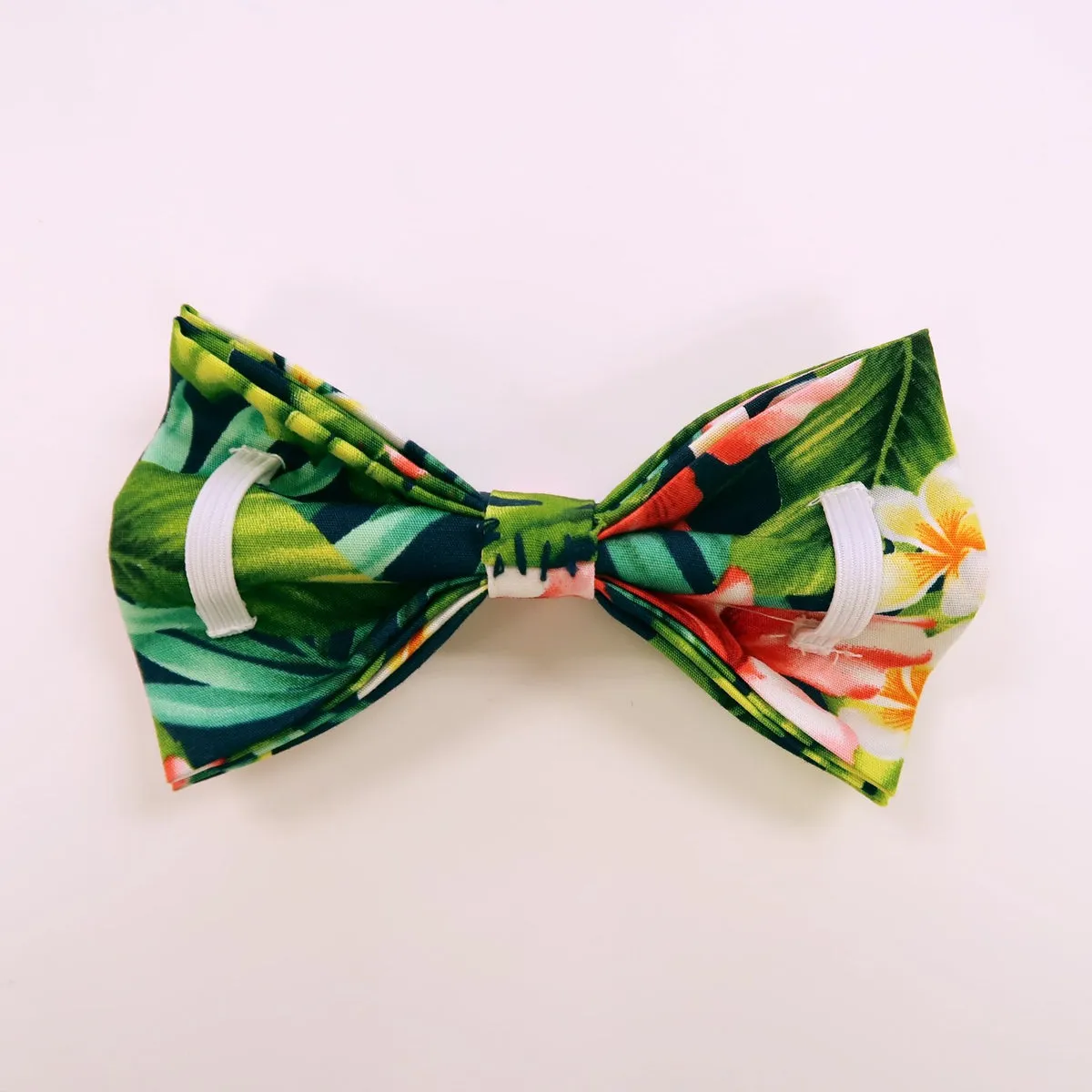 Hibiscus Floral Print Dog's Bow Tie | Pet Fashion