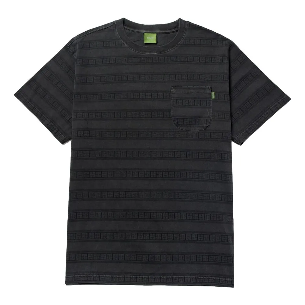 HUF COOPER STRIPE S/S KNIT TOP-BLACK