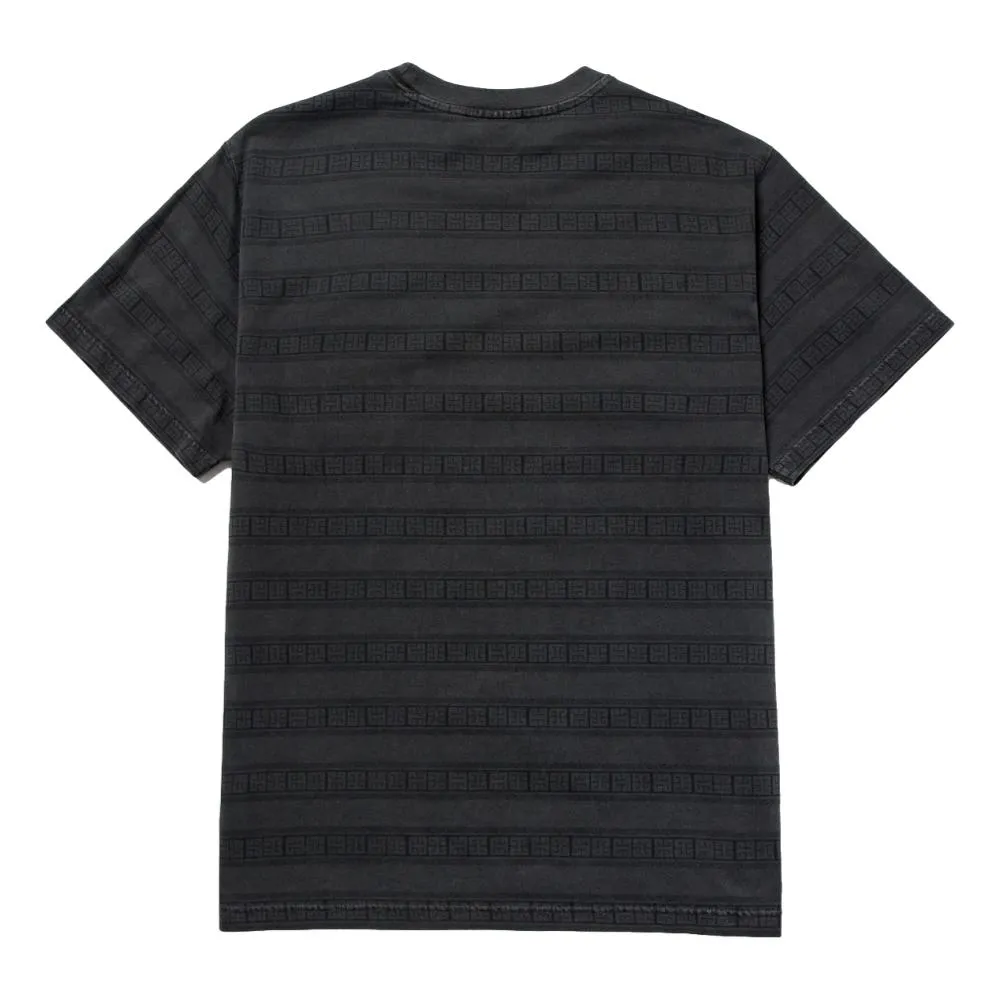 HUF COOPER STRIPE S/S KNIT TOP-BLACK