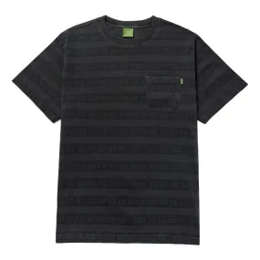 HUF COOPER STRIPE S/S KNIT TOP-BLACK