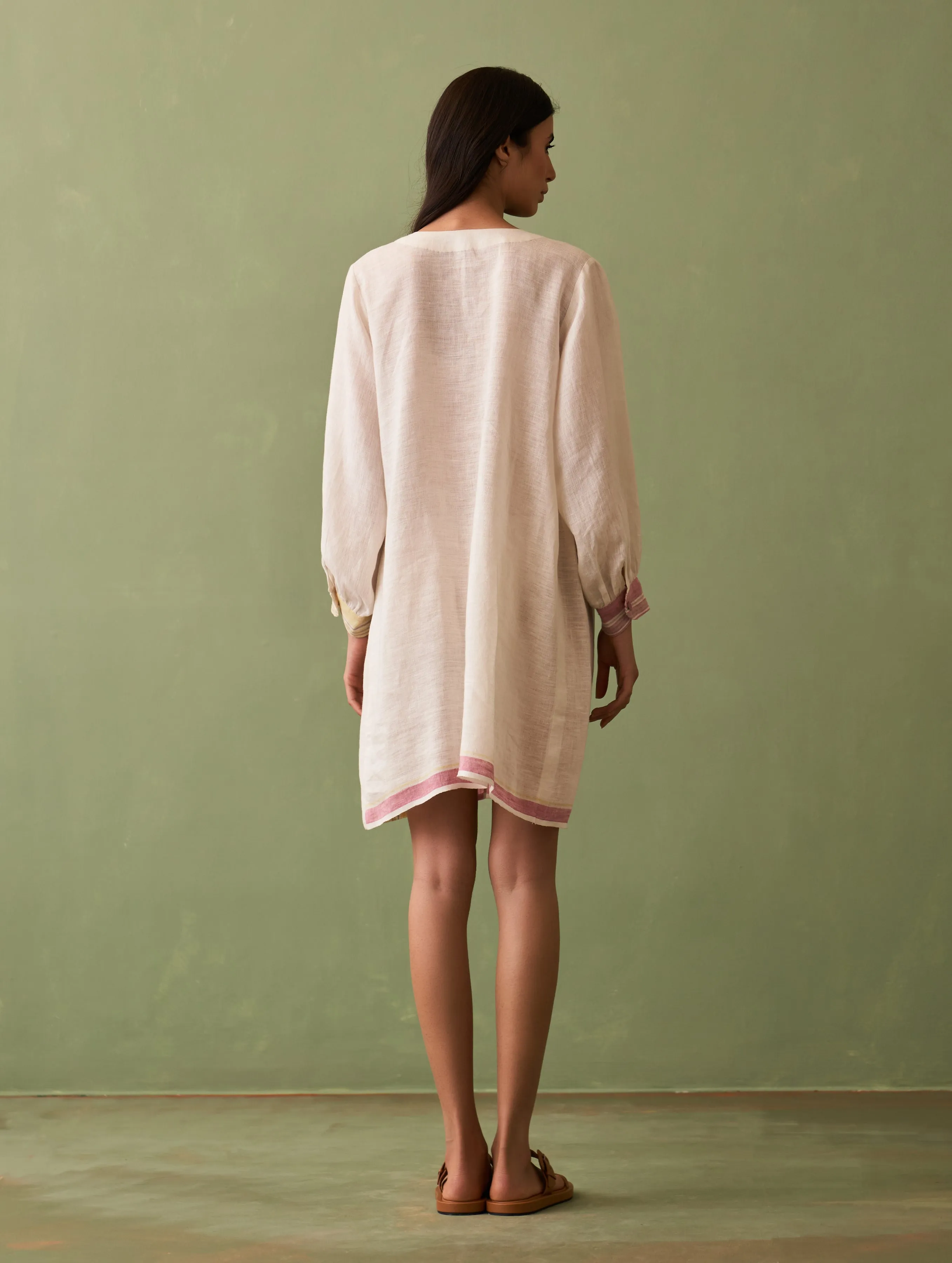 Kari Linen Dress - Ivory