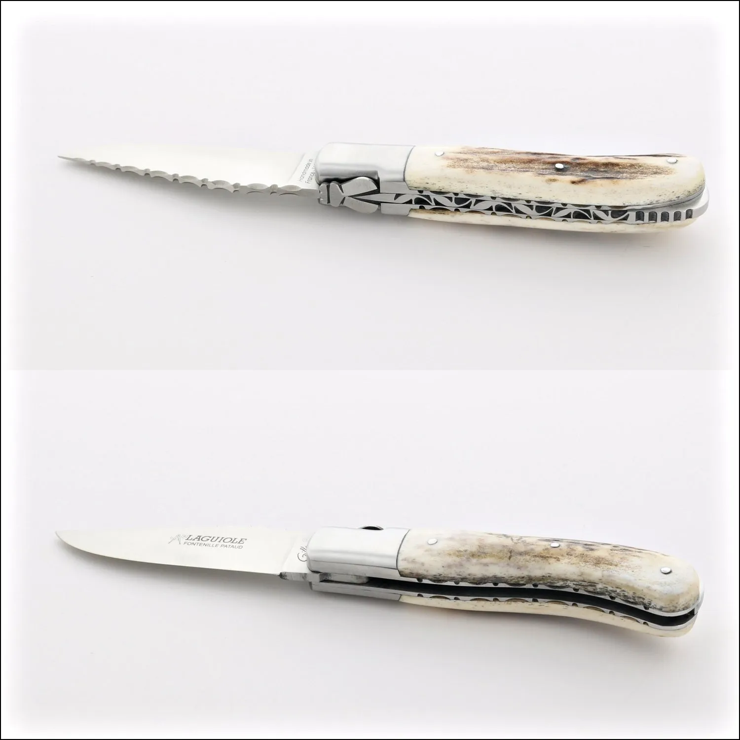 Laguiole Gentleman's Knife Guilloche - Deer Stag