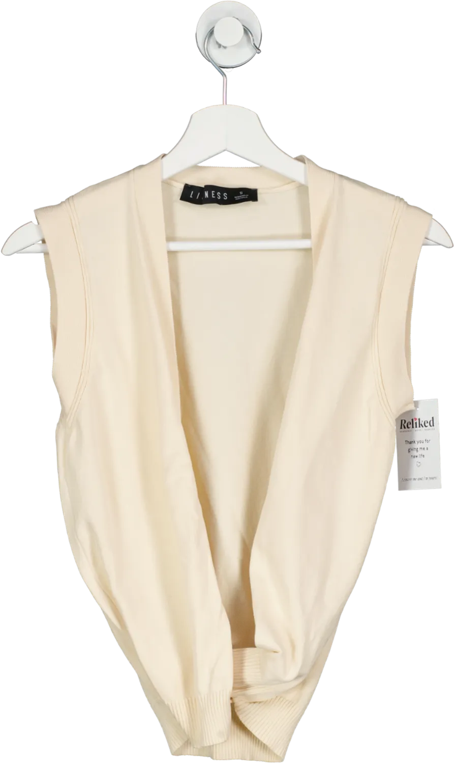 Lioness Cream Open Front Twist Top UK S