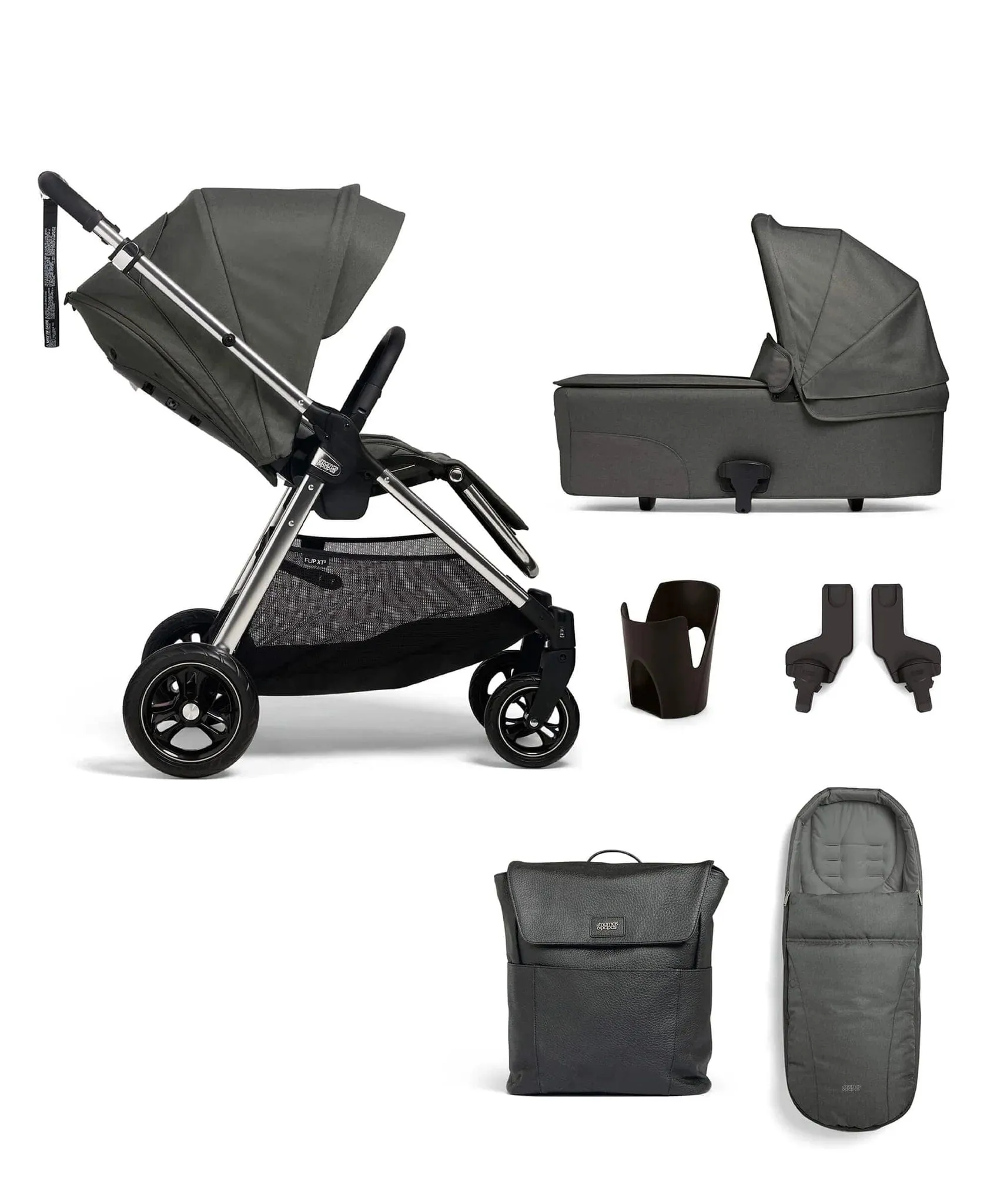 Mamas & Papas Flip XT3, 6 Piece Essential Bundle - Harbour Grey