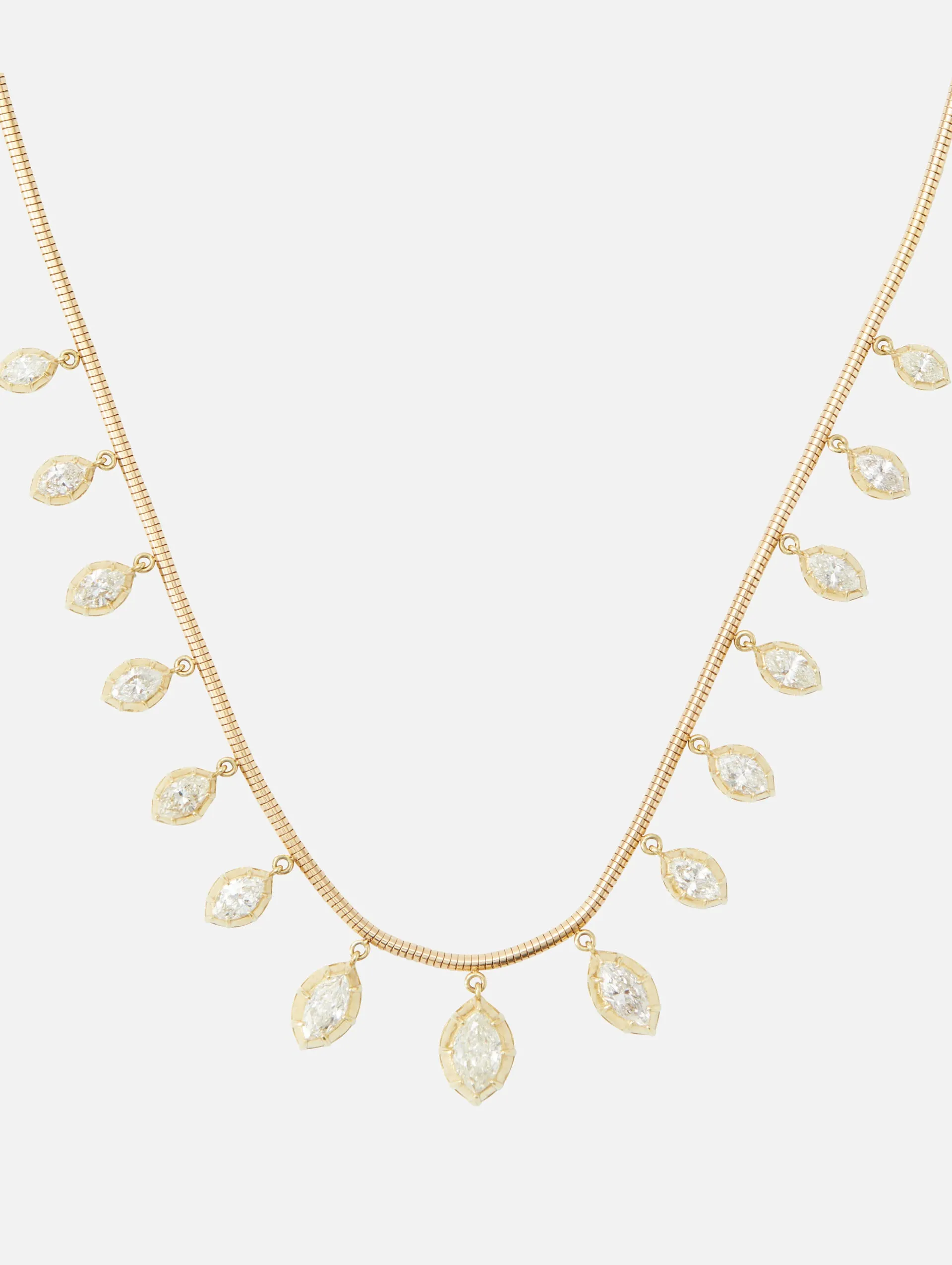 Marquise Diamond Fringe Necklace