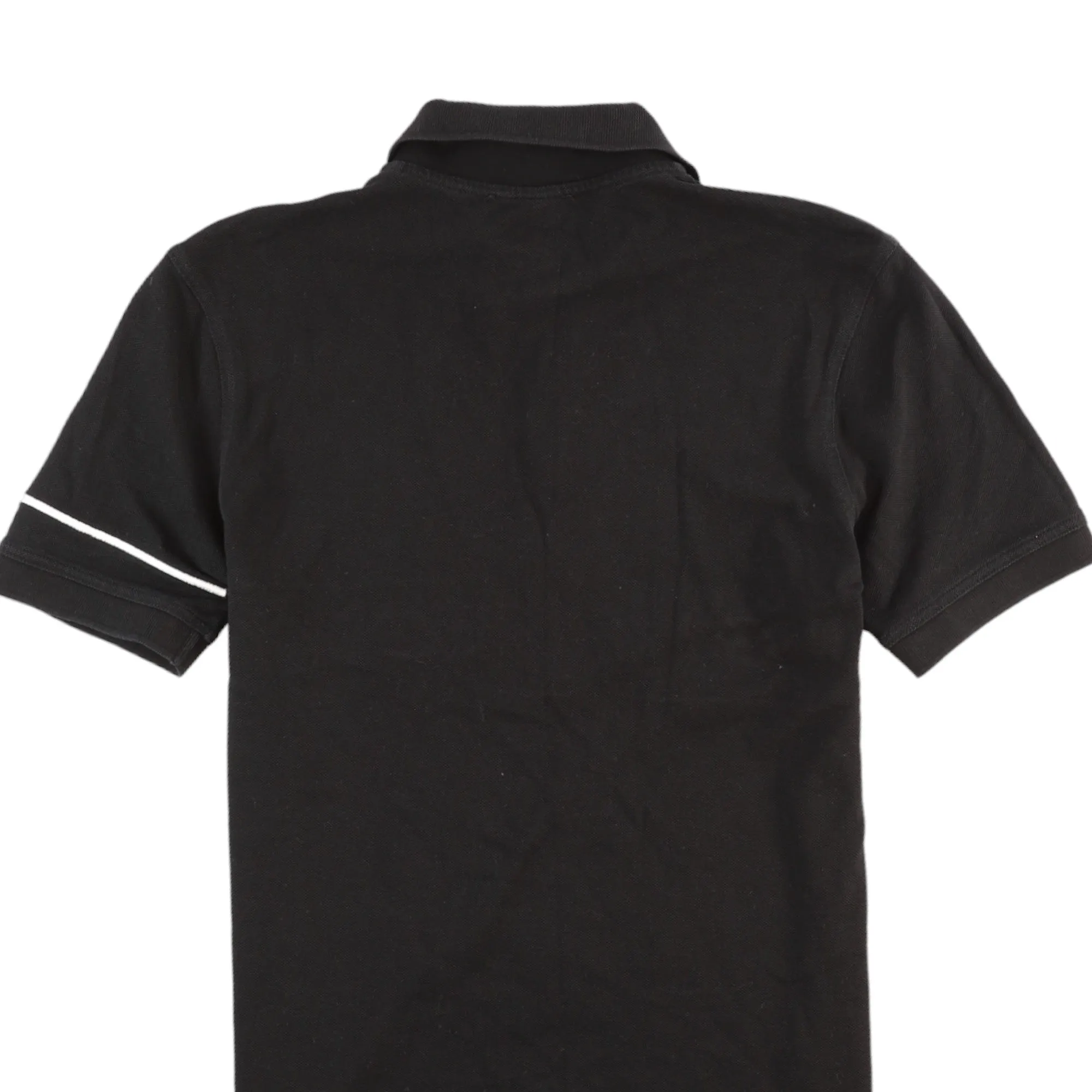 Men's Embroidered Logo Polo Shirt Black Size L