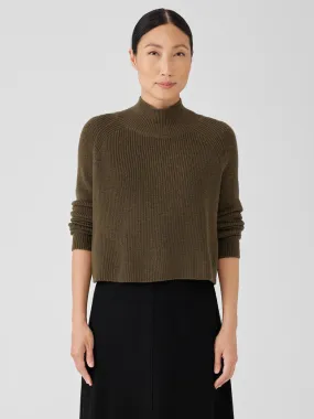 MERINO CROPPED TURTLENECK TOP