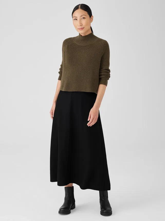 MERINO CROPPED TURTLENECK TOP