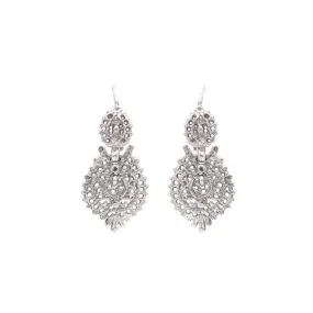 Mini Sterling Silver Filigree Queen Earrings