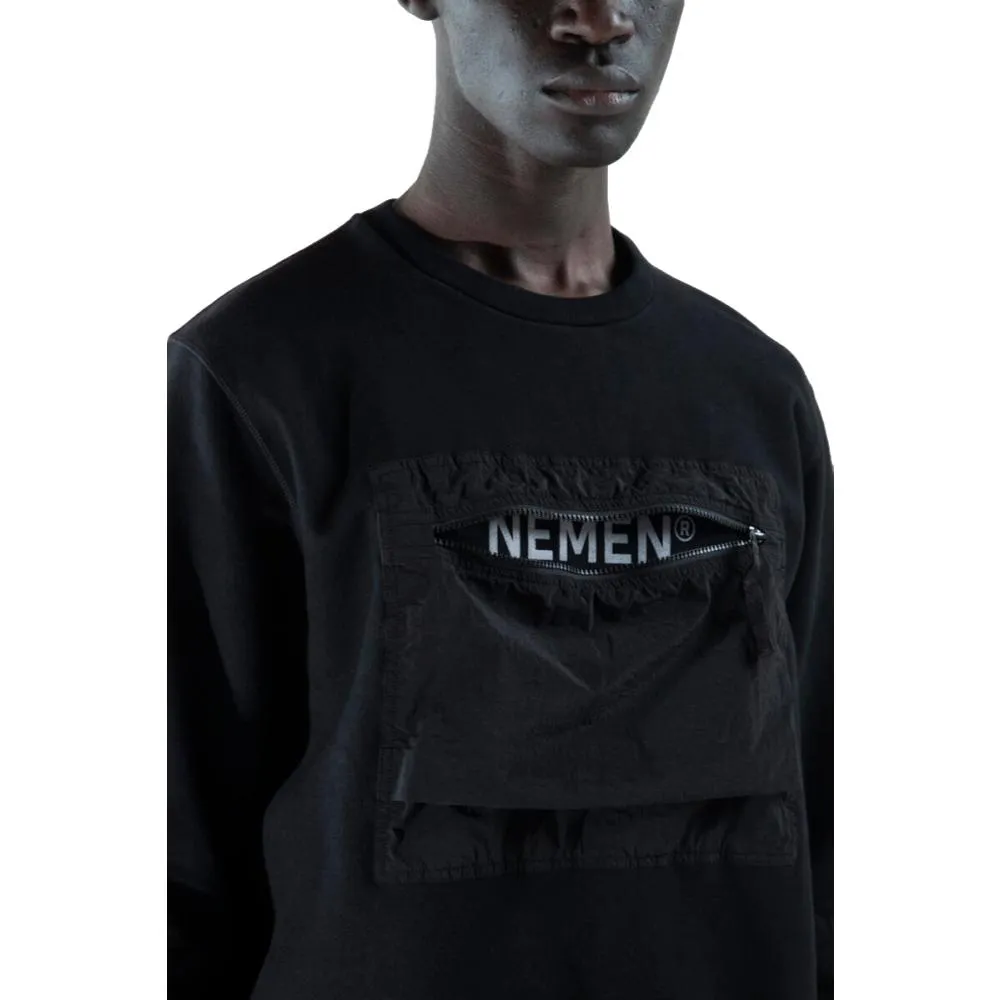 NEMEN JYNX CHEST POCKET SWEATSHIRT-INK BLACK