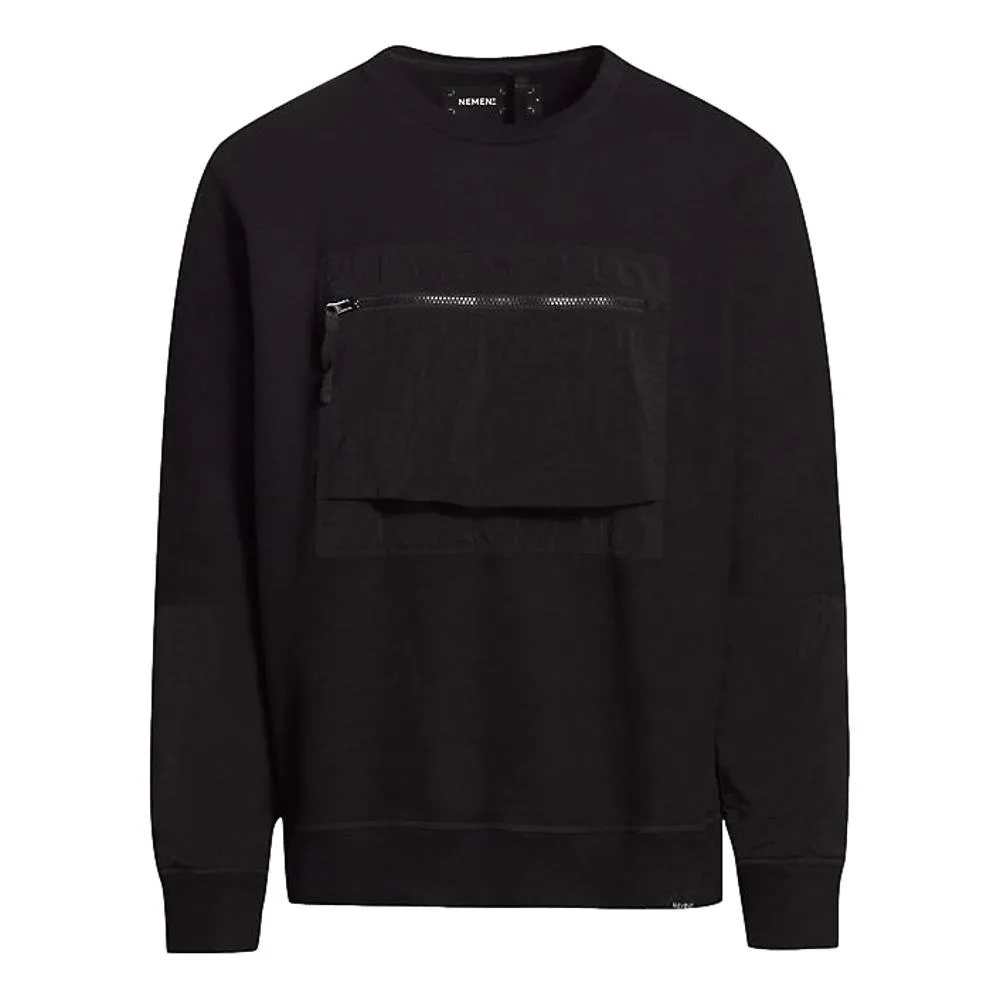 NEMEN JYNX CHEST POCKET SWEATSHIRT-INK BLACK