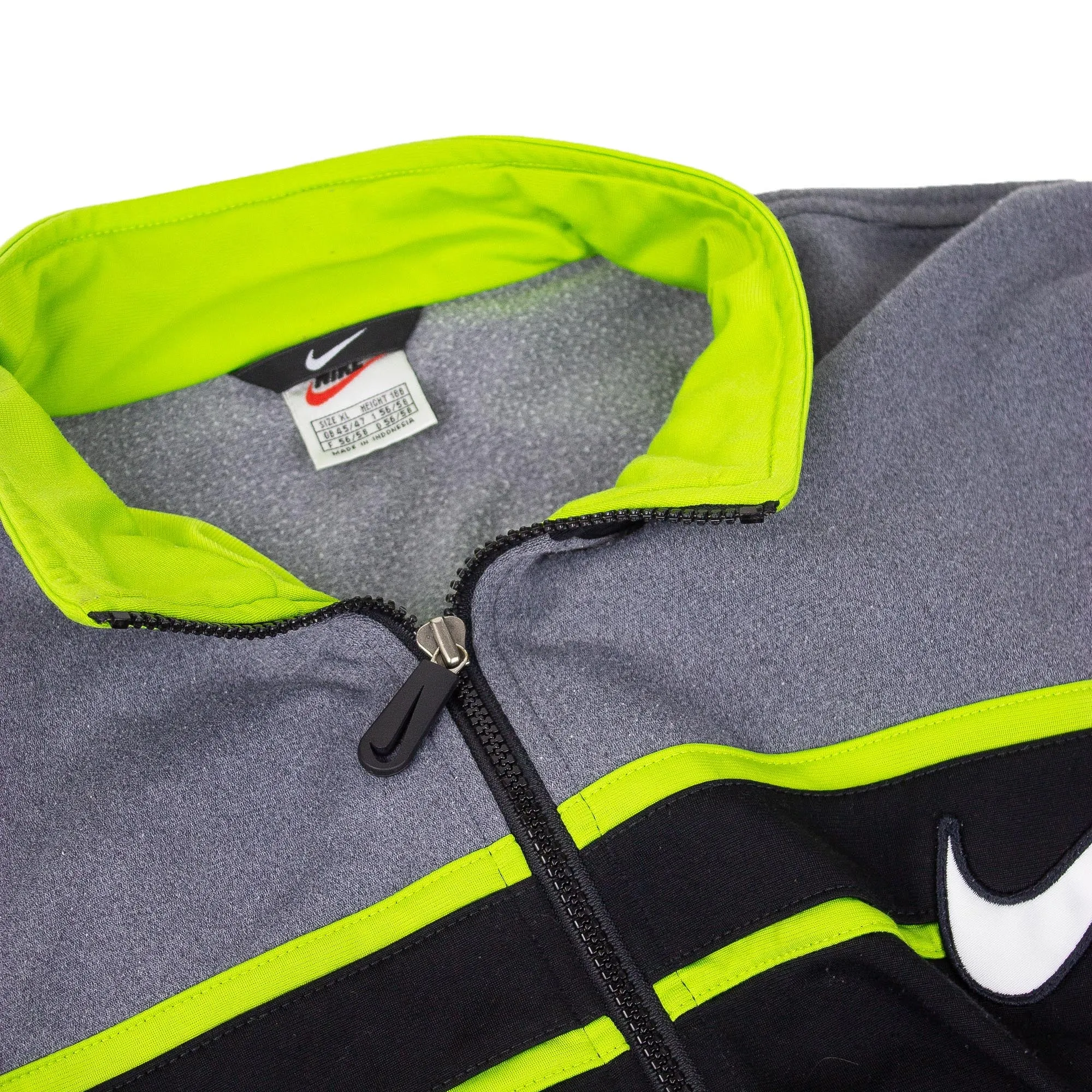 Nike 90s Embroidered Spellout Swoosh Logo Trackjacket (XL)