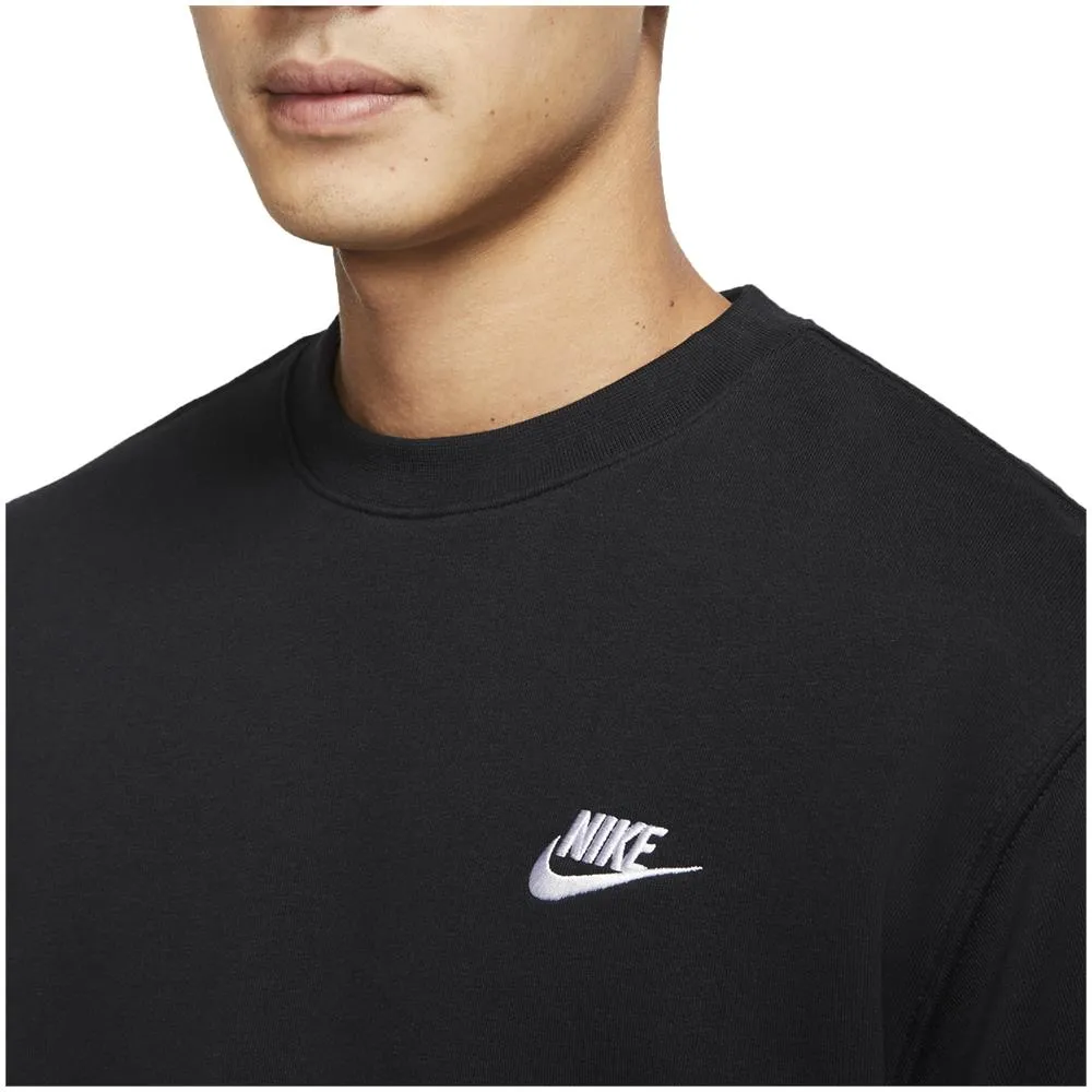 Nike Sportswear Club men's crewneck brushed sweatshirt BV2666 010 black