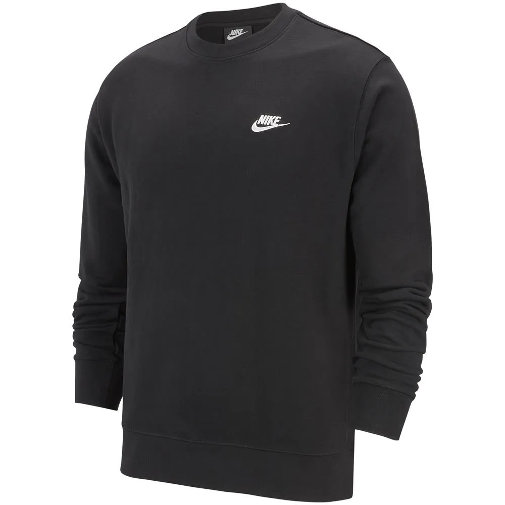 Nike Sportswear Club men's crewneck brushed sweatshirt BV2666 010 black