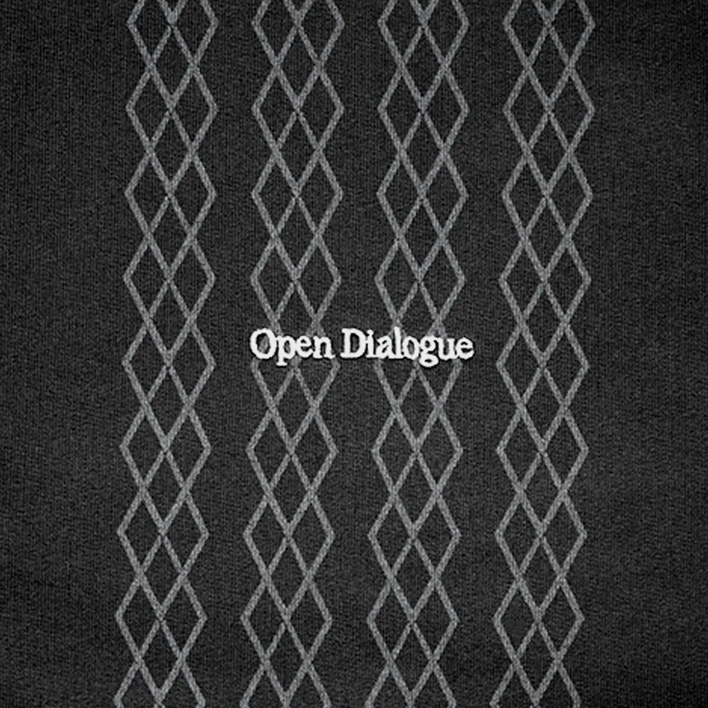 OPEN DIALOGUE LASER PRINTED PATTERN SWEATSHIRT-BLACK