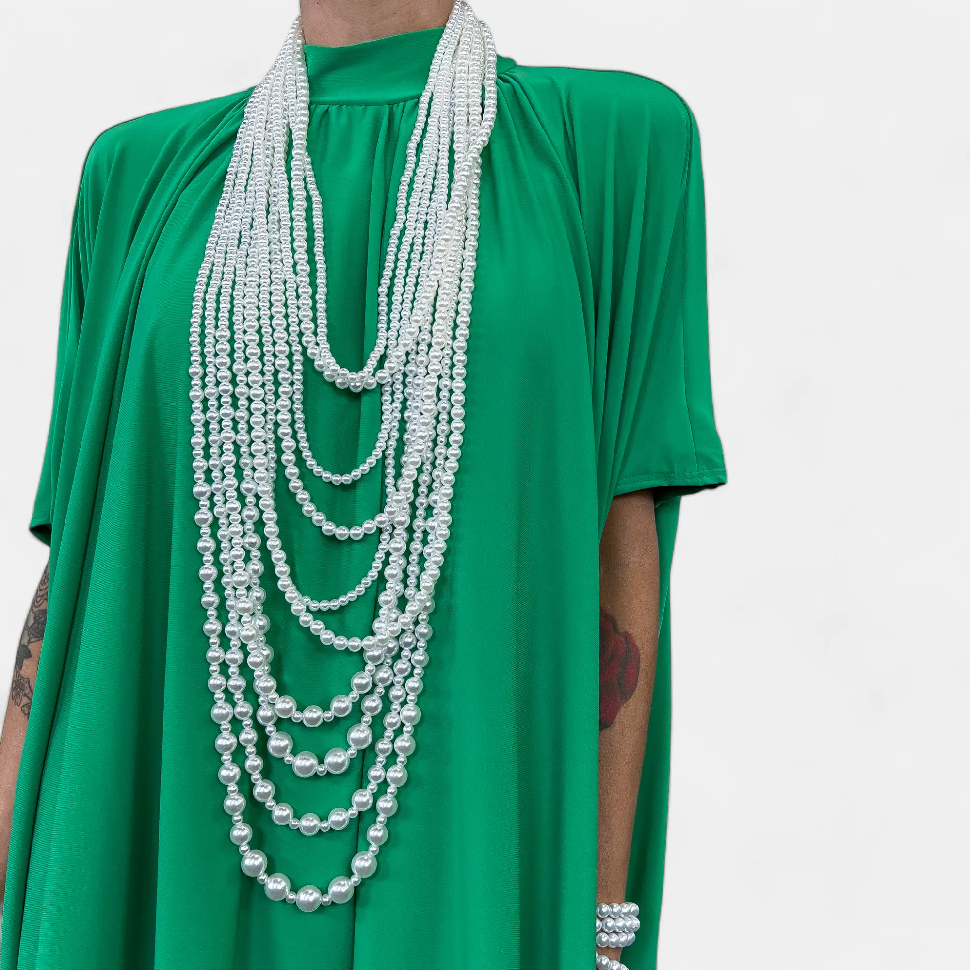 Pearl Multi Layered Long Necklace