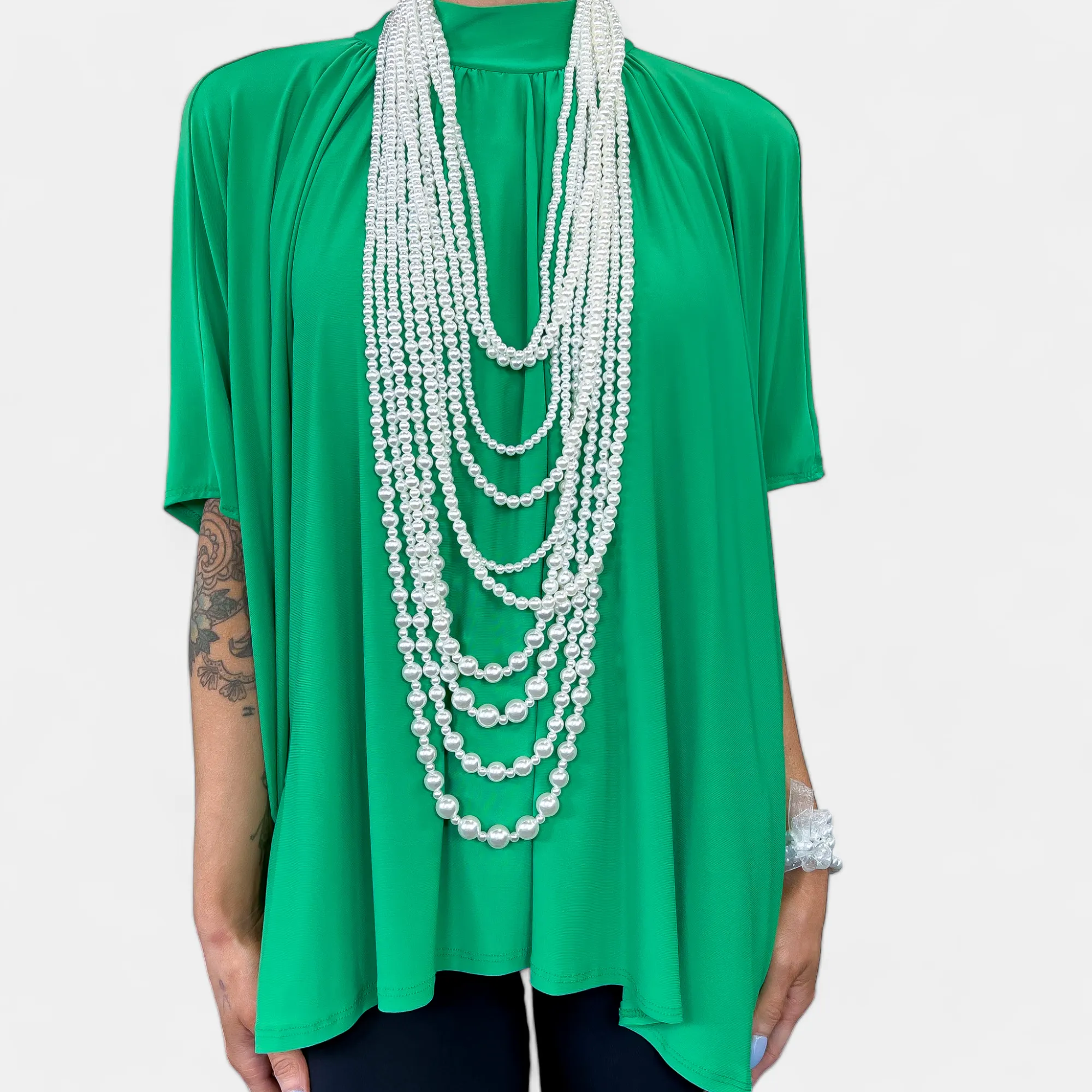 Pearl Multi Layered Long Necklace