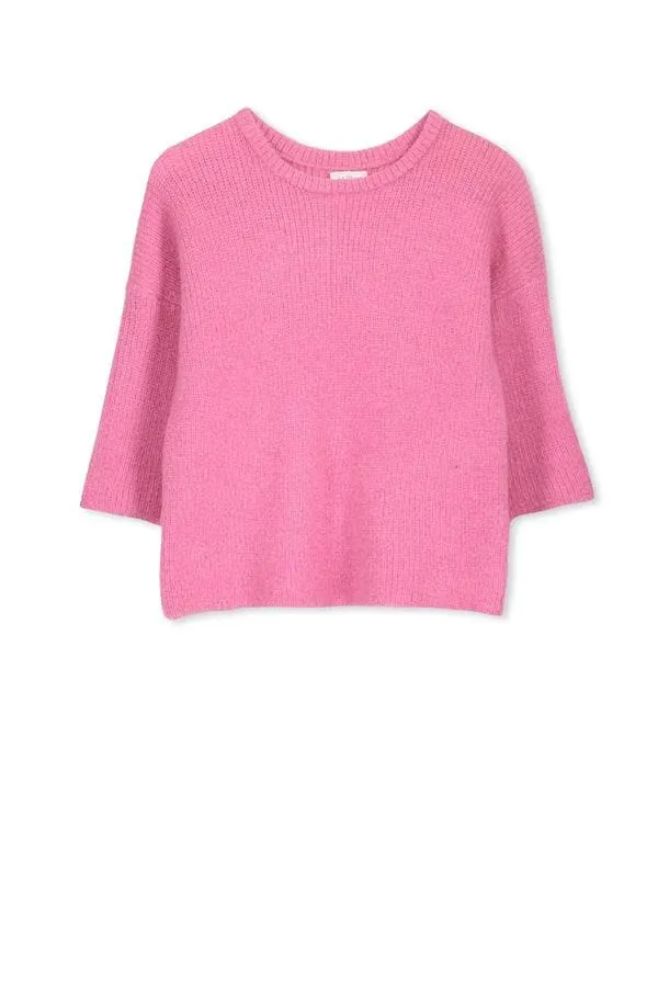 Pink 3/4 Sleeve Jumper (Milky Kids)