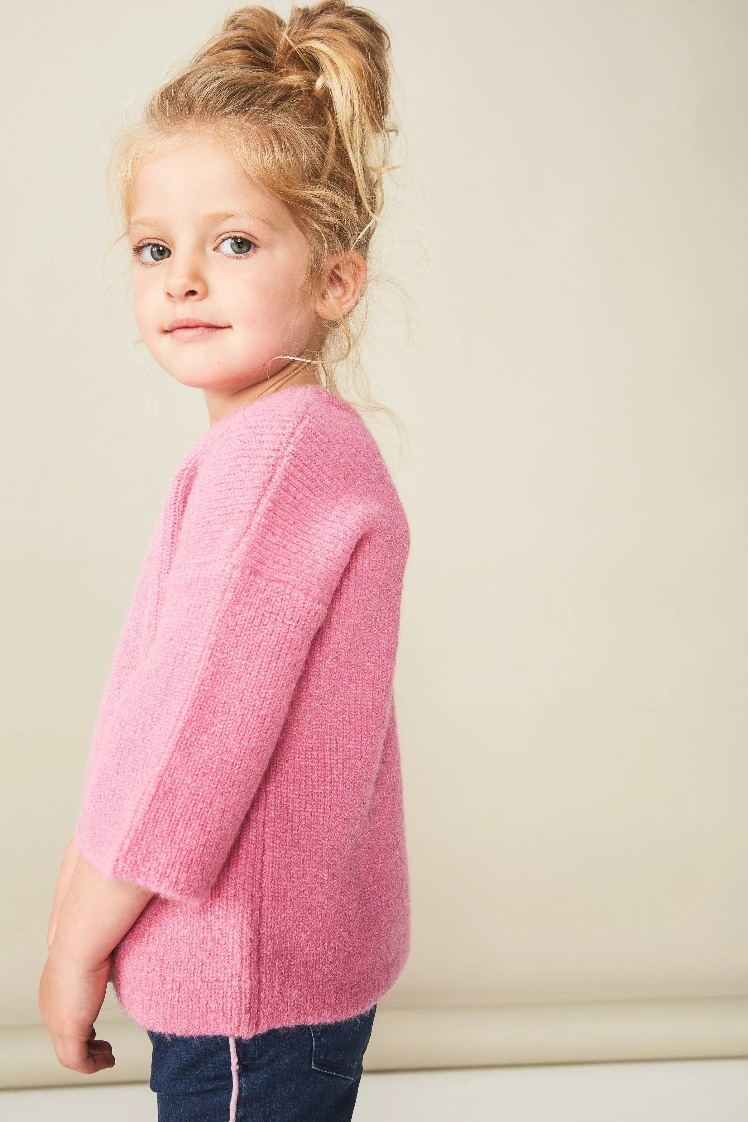 Pink 3/4 Sleeve Jumper (Milky Kids)