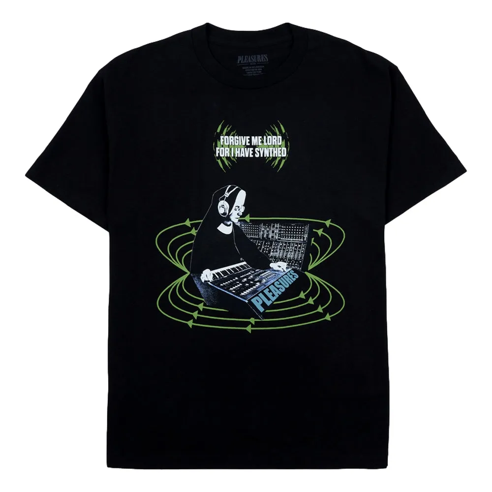 PLEASURES SYNTH T-SHIRT-BLACK