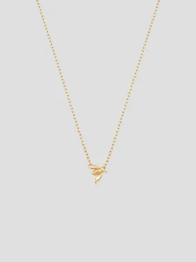 Queen Bee Yellow Gold Solid Extra Petite 16 Necklace