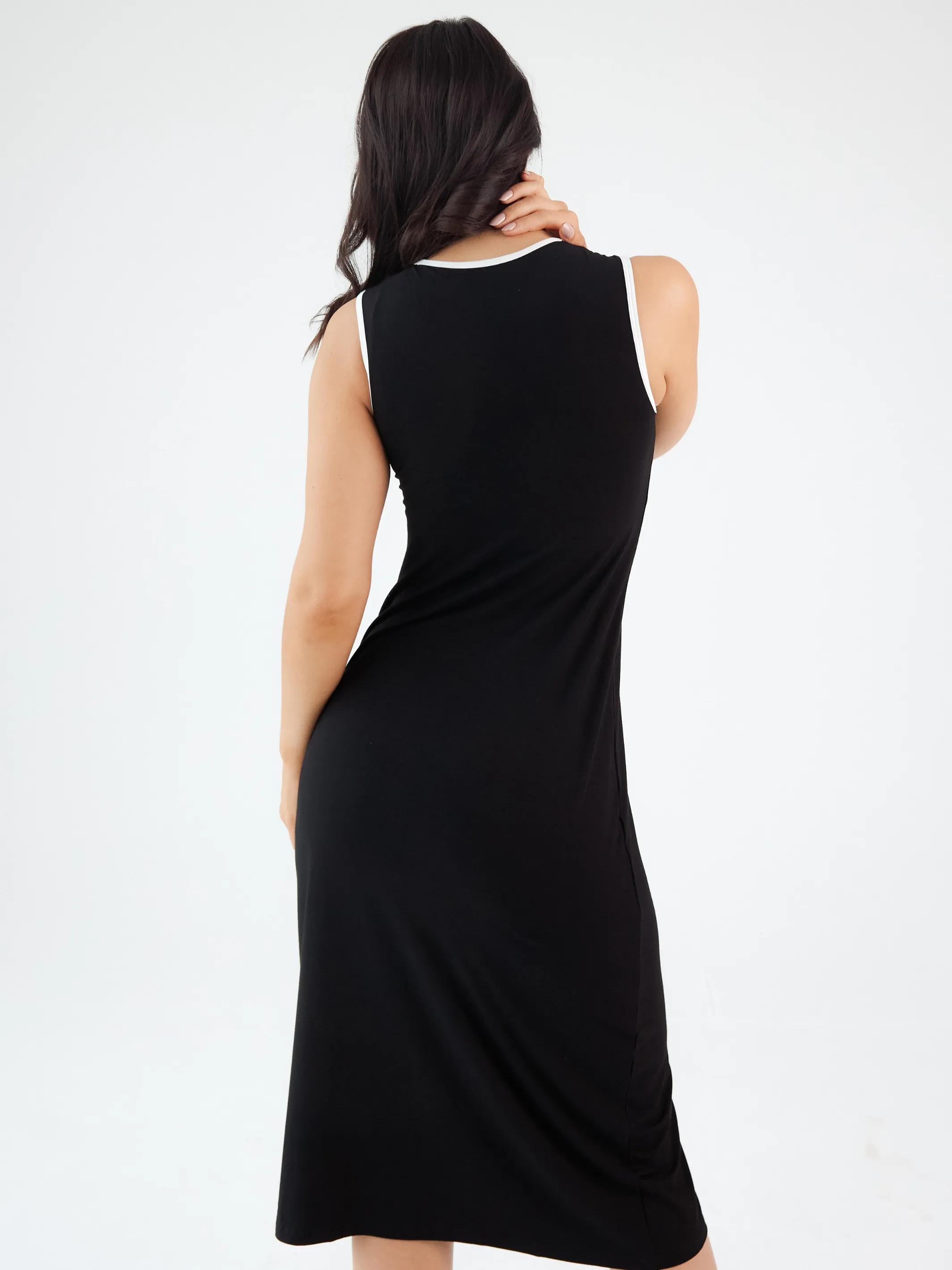 Relaxed High Neck Midi Brami Dress