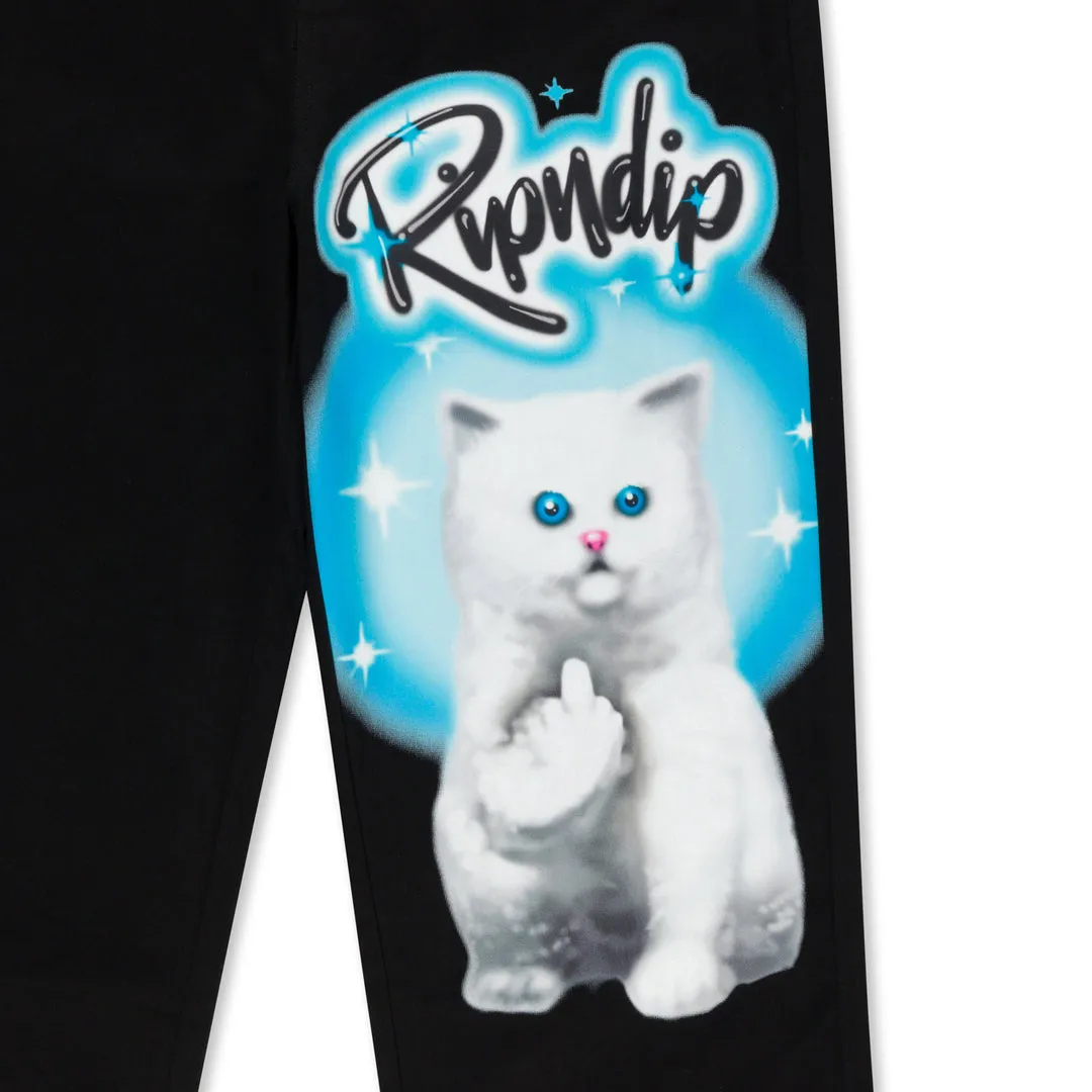 RIPNDIP IN LOVING MEMORY DENIM PANTS-BLACK