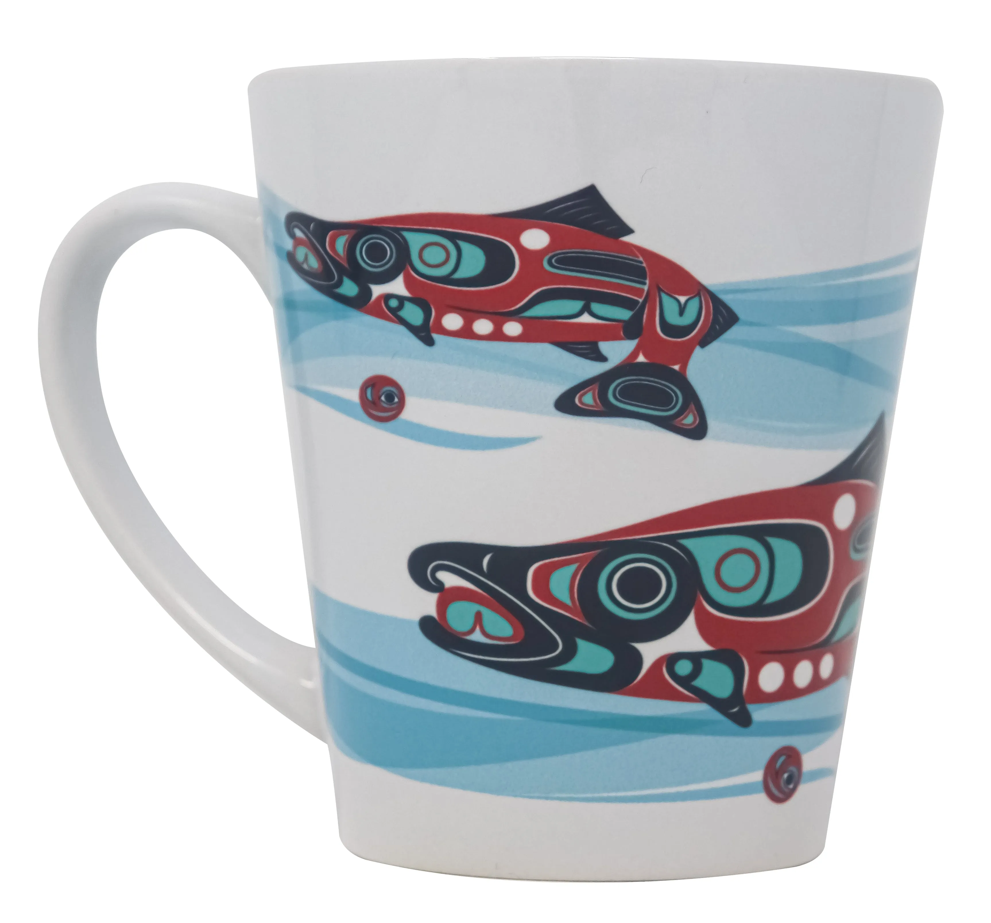 Salmon Run Formline Latte Mug