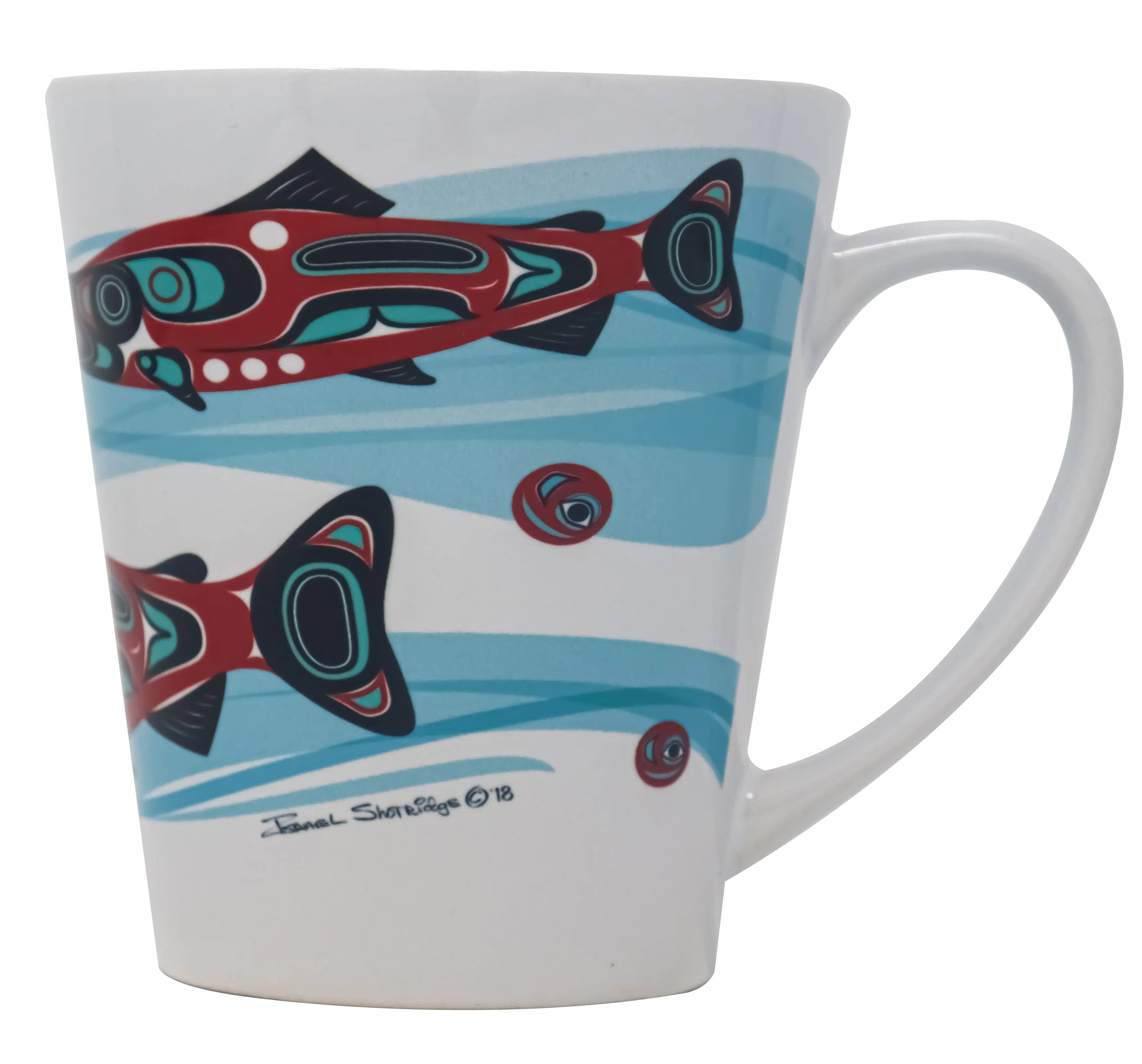 Salmon Run Formline Latte Mug