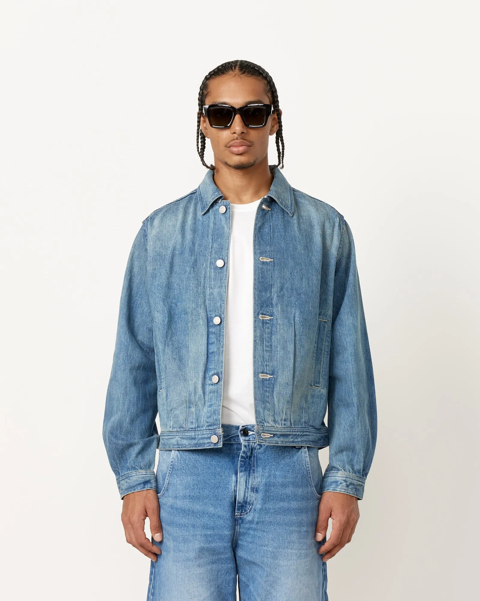 Selvedge Faded Denim Blouson