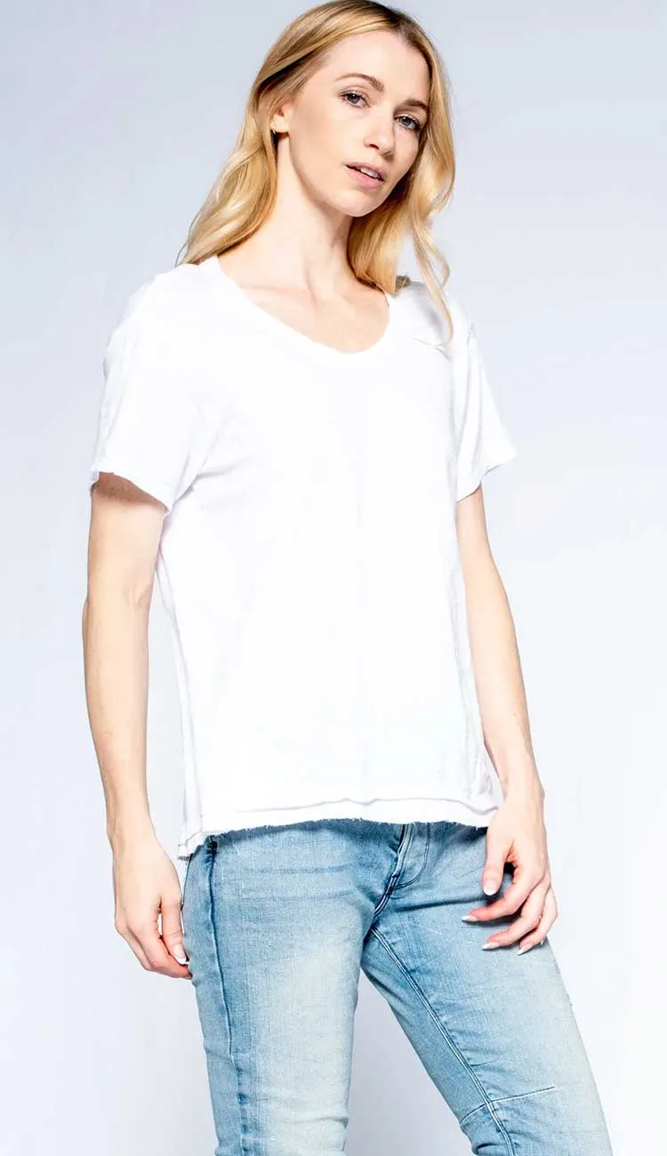 Shrunken Crew Rib Back Tee