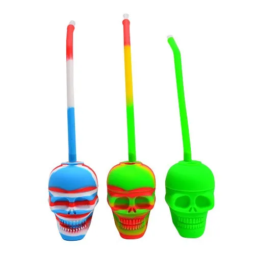 Silicone Skull Bubbler Pipes