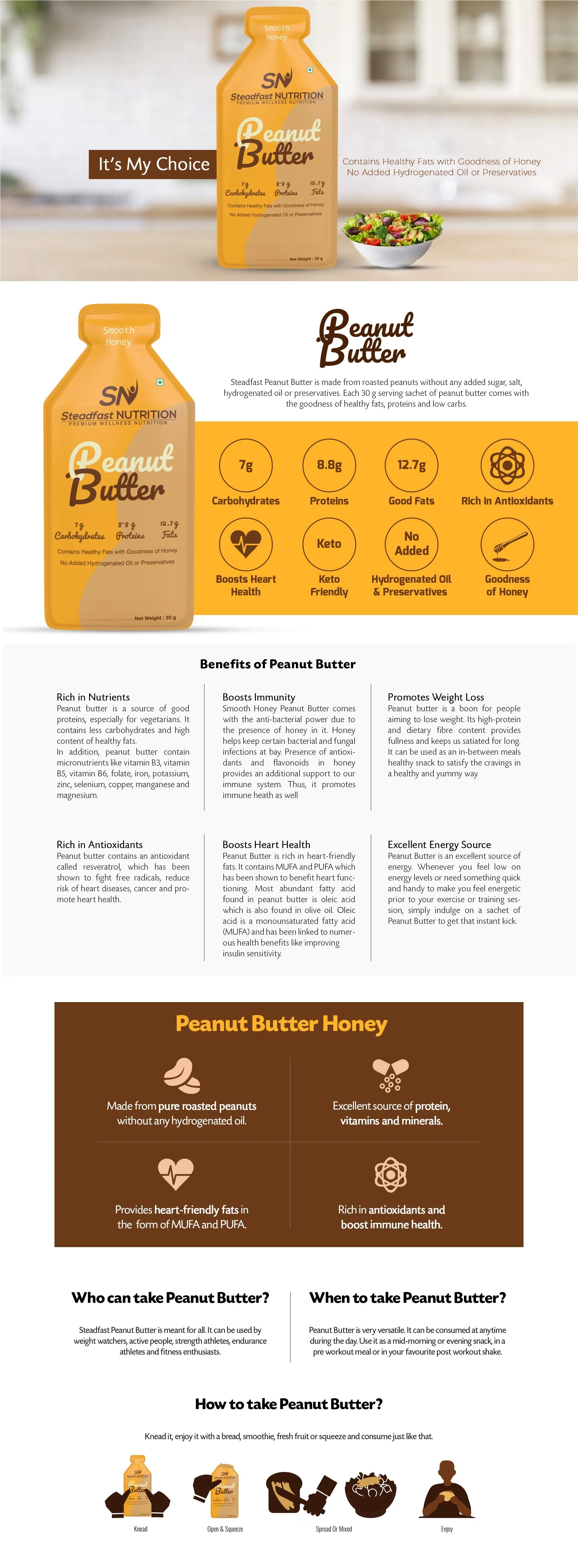 Steadfast Nutrition Honey Peanut Butter