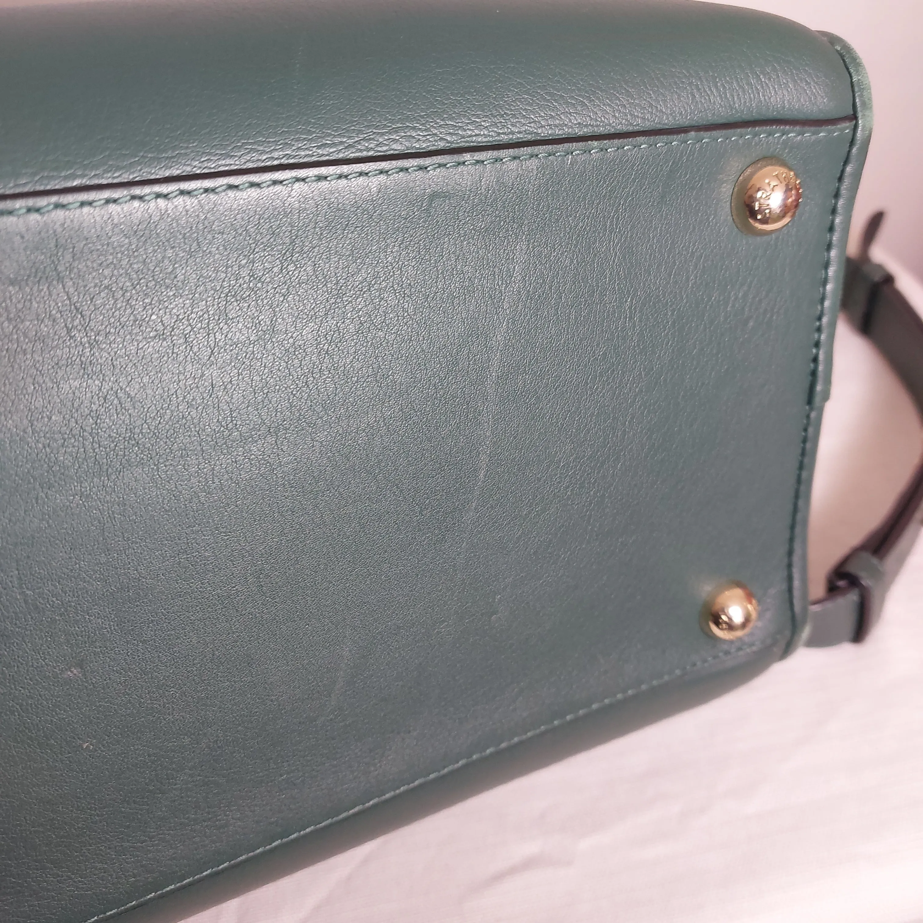 Strathberry Emerald Leather Midi Tote | Pre Loved |