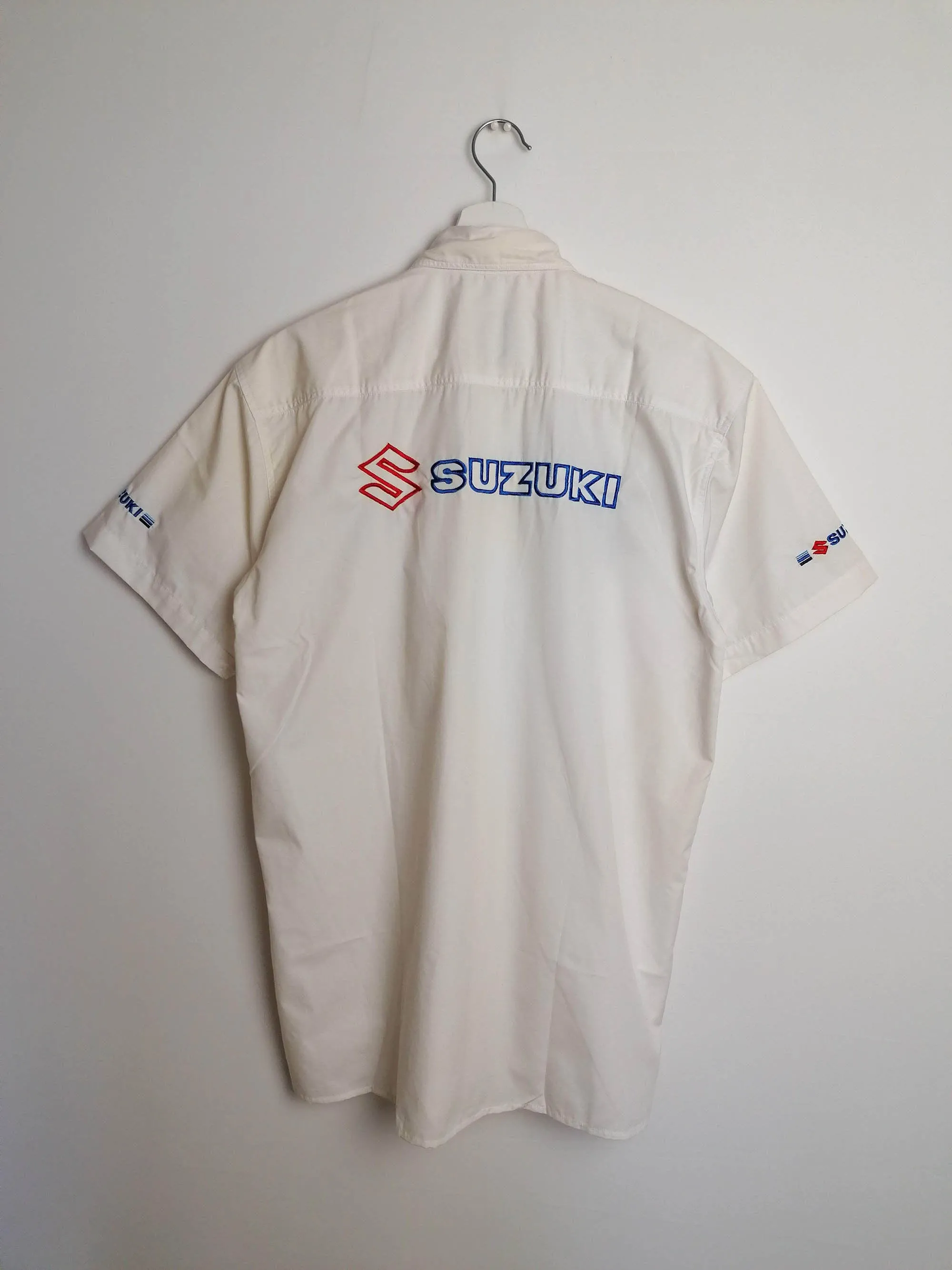 SUZUKI Team Short Sleeve White Shirt - size M-L