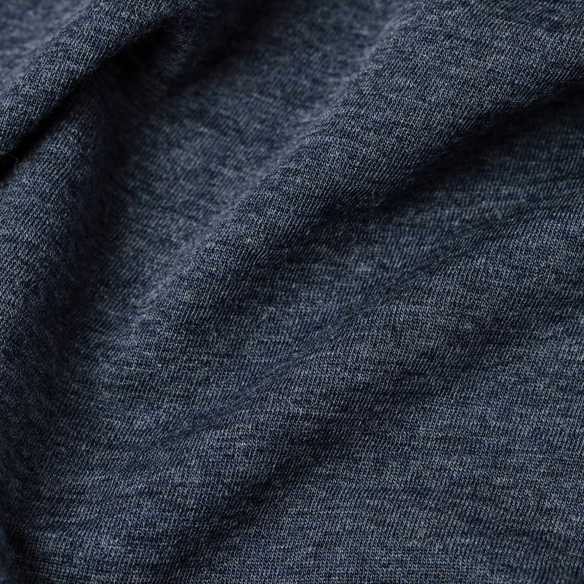 The Merino Tee in Heather Navy