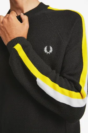 Tipped Sleeve Crew Neck Jumper