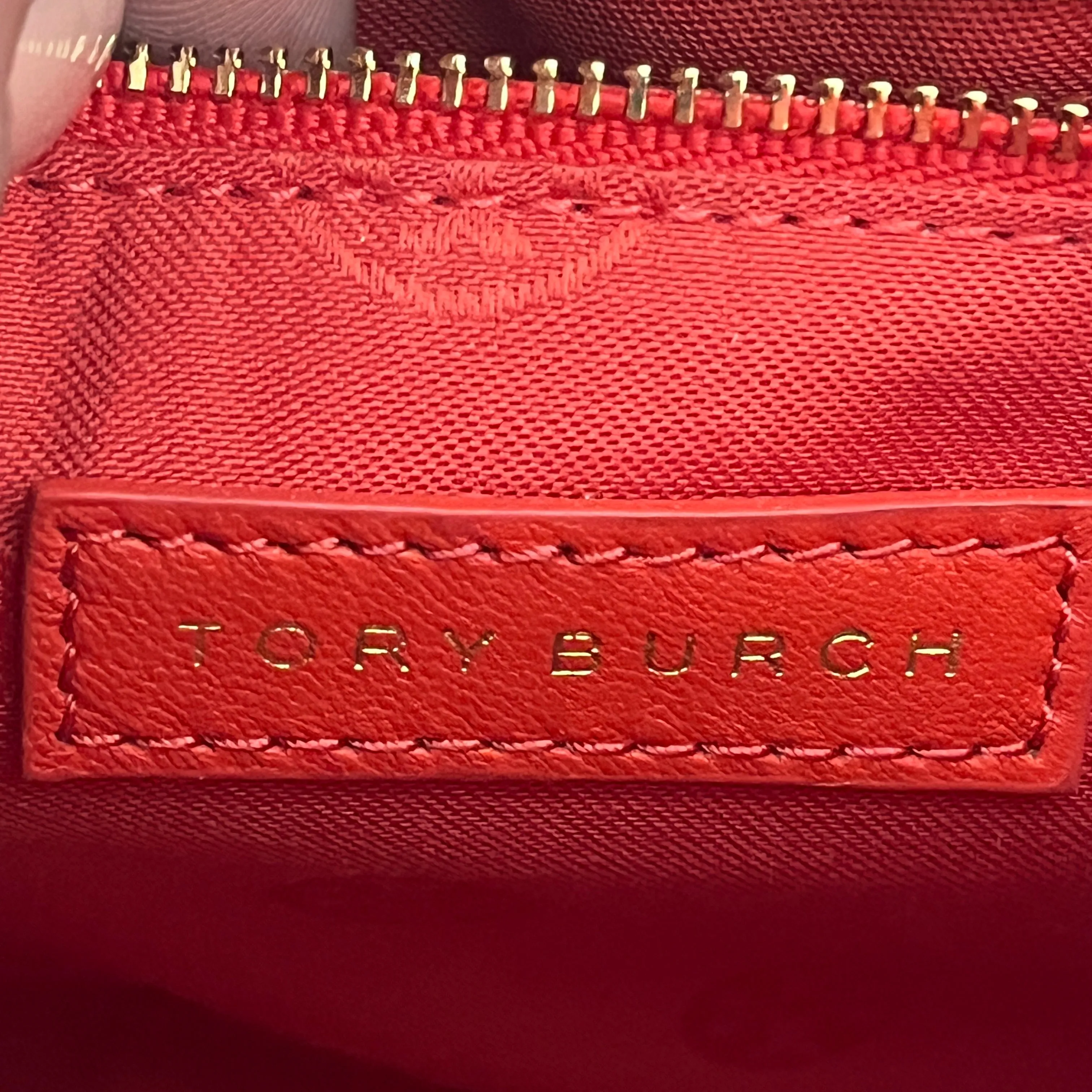 Tory Burch Red Leather 'Alexa' Convertible Shoulder Bag | Gently Used |