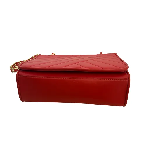 Tory Burch Red Leather 'Alexa' Convertible Shoulder Bag | Gently Used |