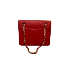 Tory Burch Red Leather 'Alexa' Convertible Shoulder Bag | Gently Used |