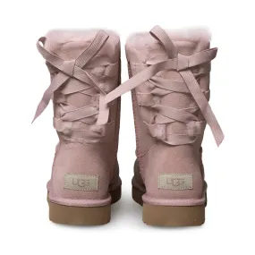 UGG Short Continuity Bow Pink Crystal Boots - Women's